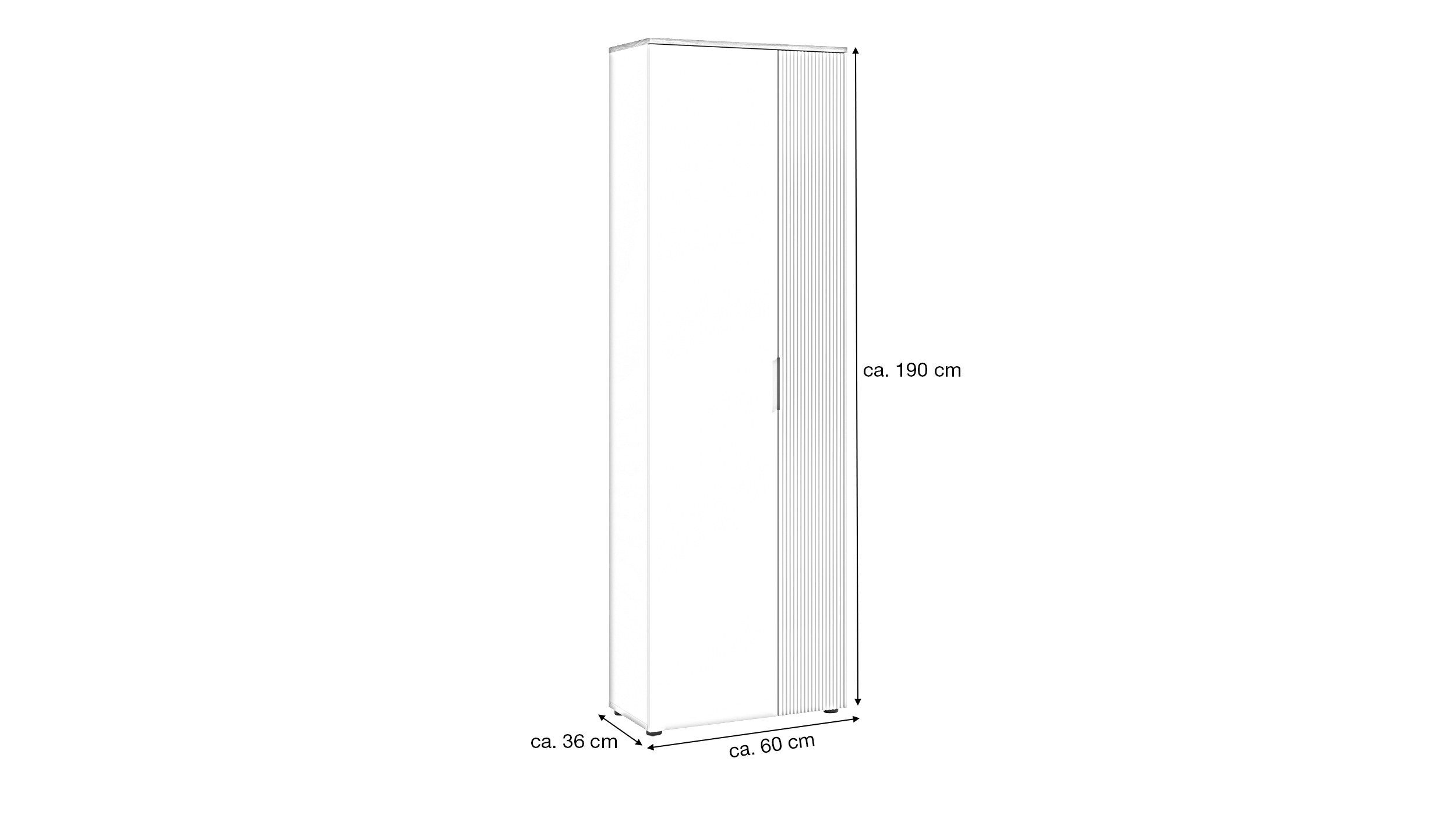 Garderobenschrank mit Schublade beige Evoke Eiche 190 cm -- SLIDE
