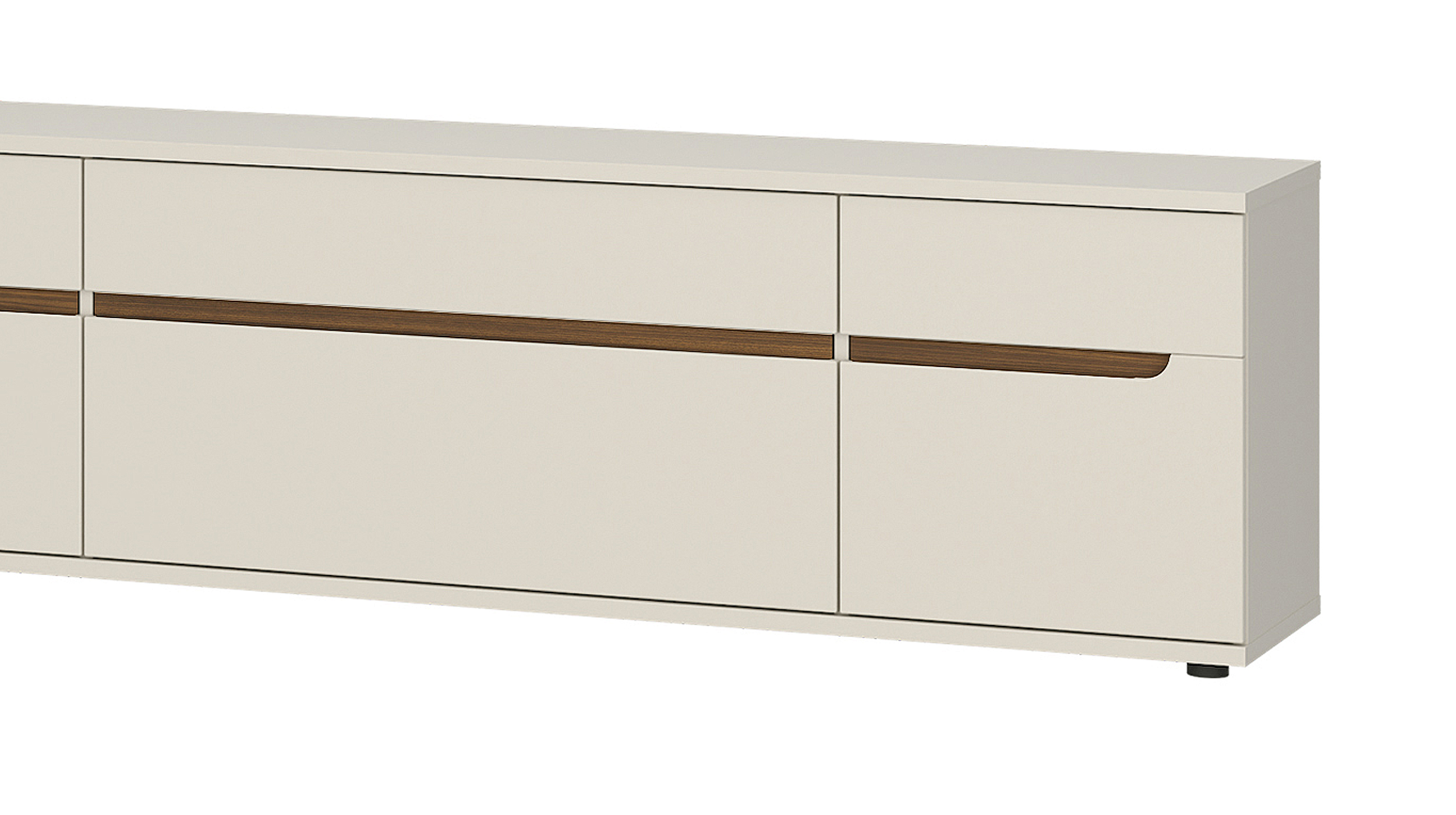 TV-Lowboard Beige-Kaschmir - Nussbaum - 180 cm - VIRGINIA