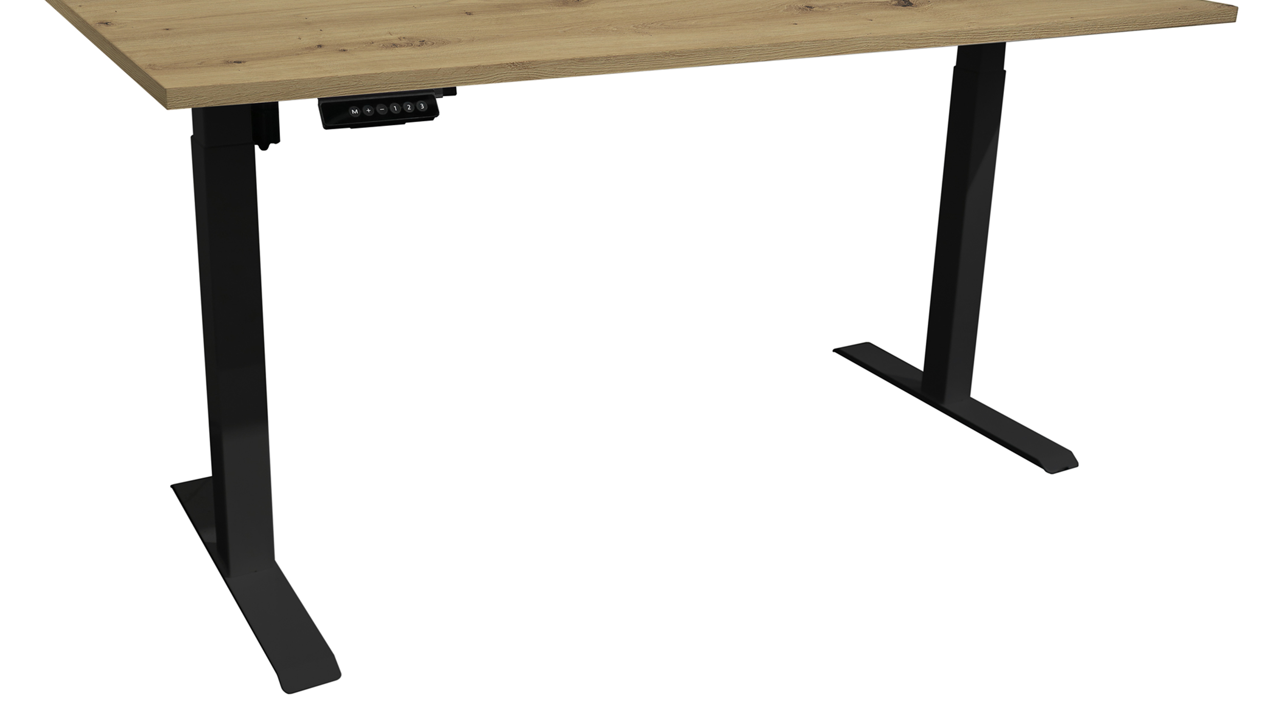 Computerschreibtisch Eiche 160 cm höhenverstellbar - BENNY