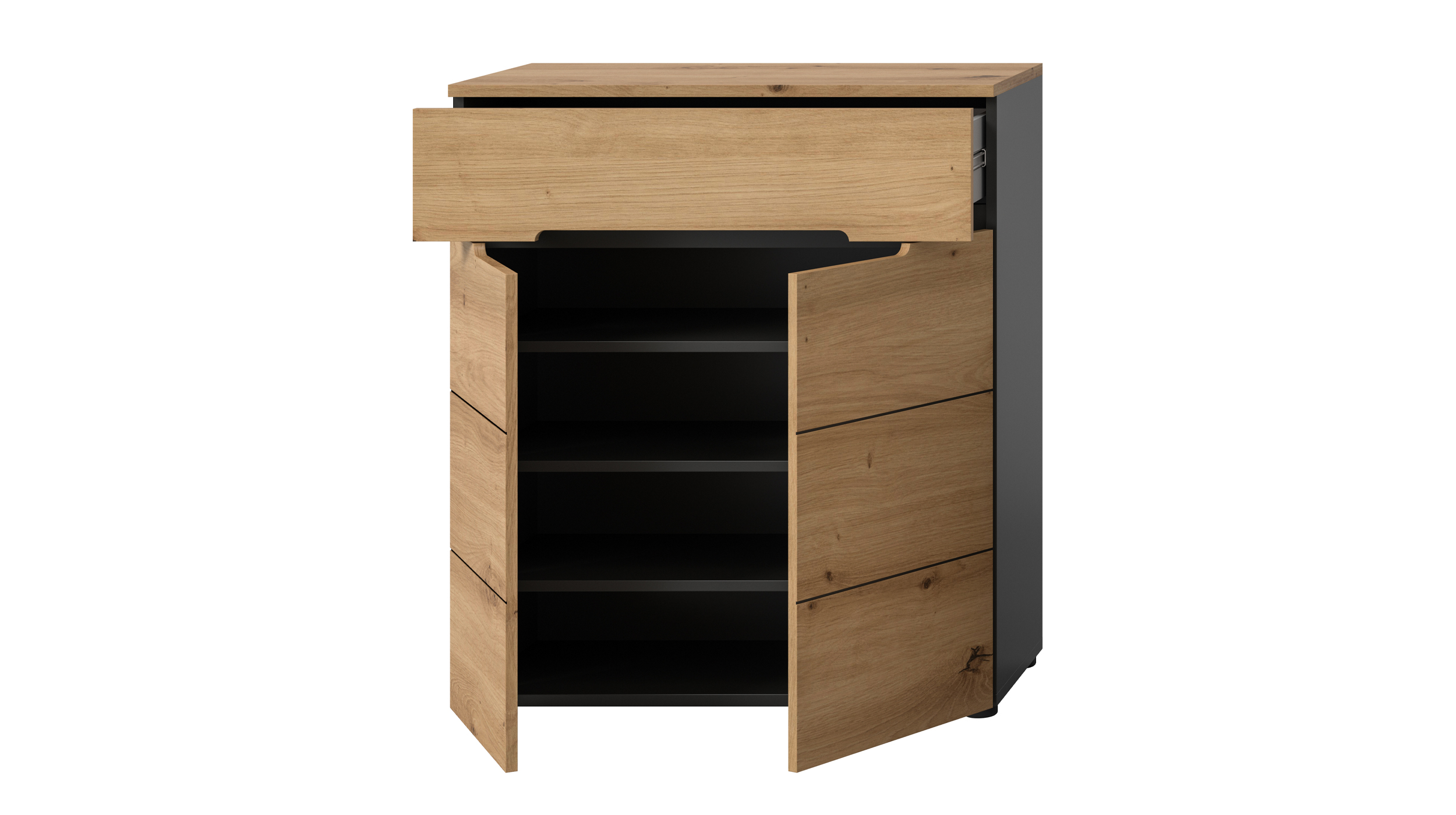 Kommode mit Schublade Artisan Eiche 80 x 37 cm - CANU