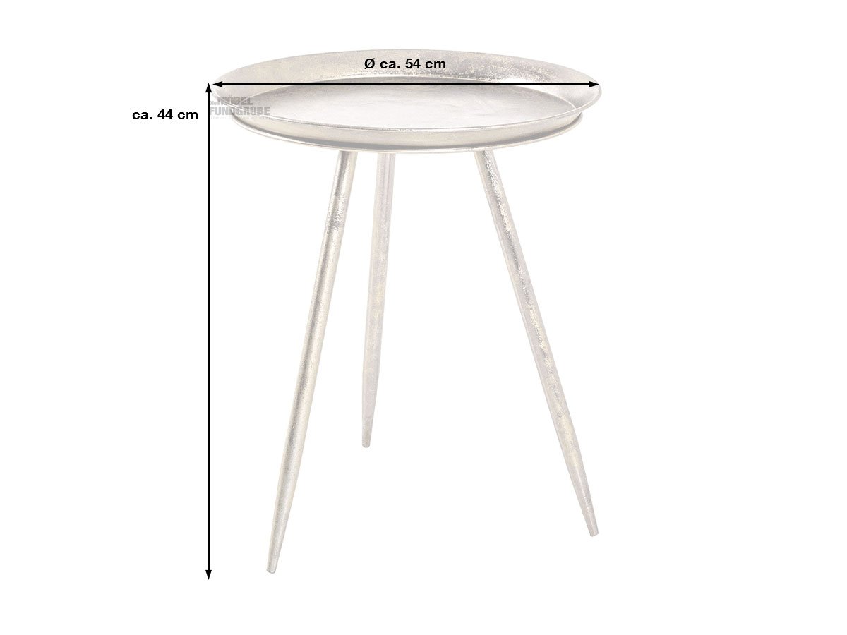 Beistelltisch bronze Metall - rund - 54 x 44 cm - HANS Beistelltisch bronze Metall - rund - 54 x 44 cm - HANS