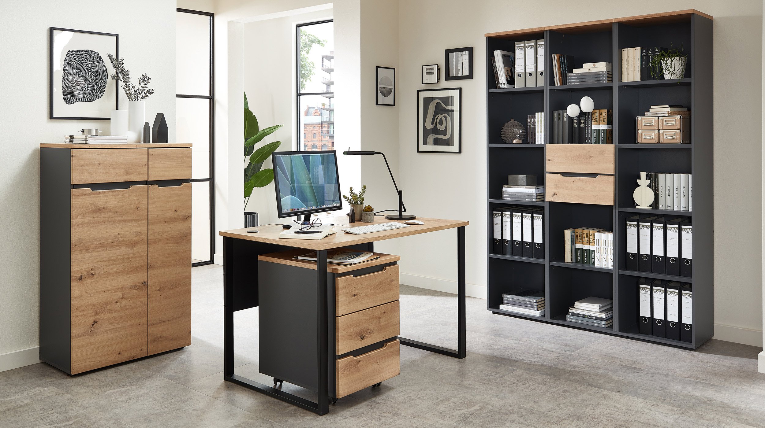 Mehrzweckschrank Artisan Eiche 75 x 122 cm - MEMPHIS
