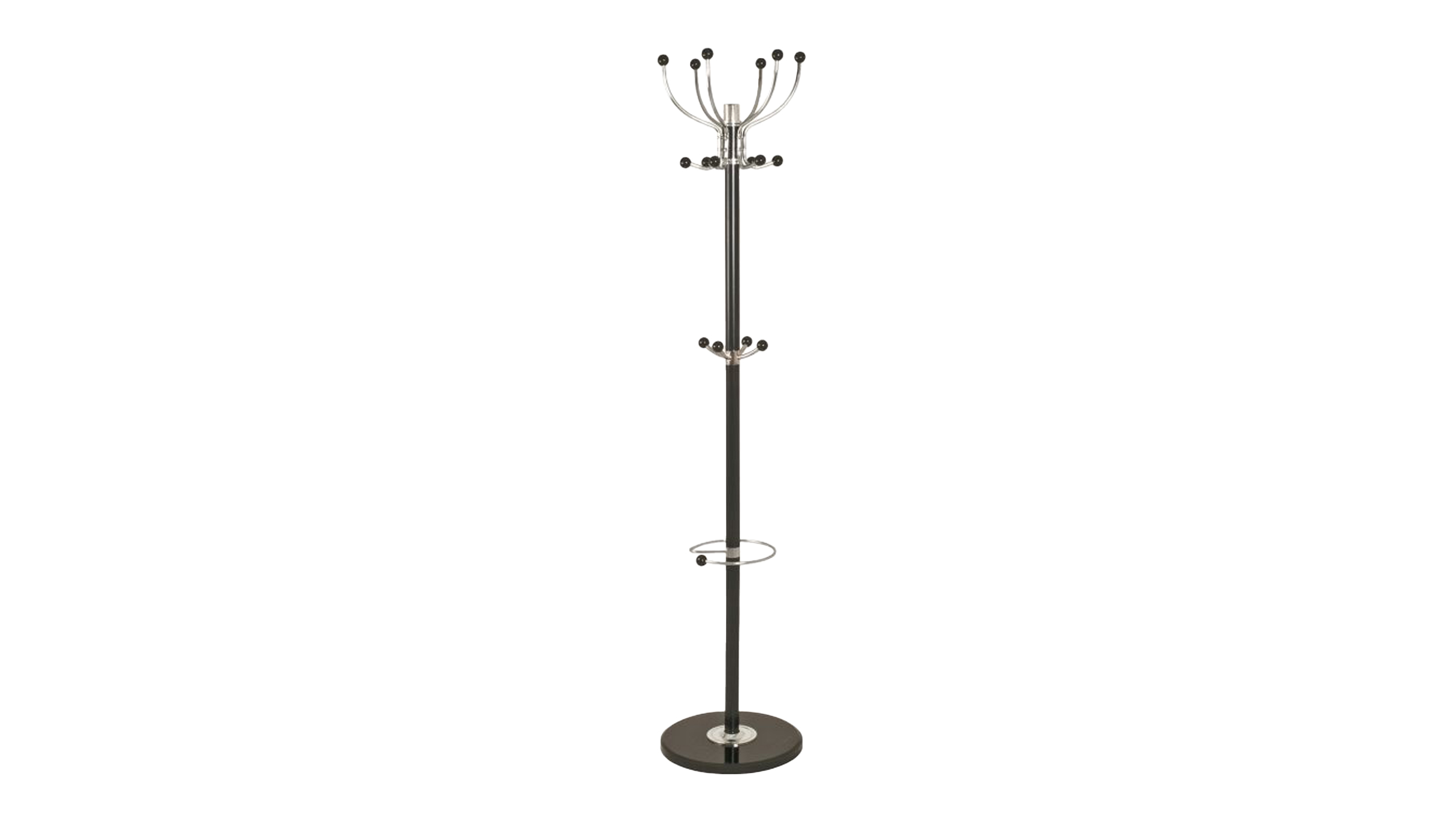 Kleiderständer schwarz - chrom 38 cm Breite - MECKIE