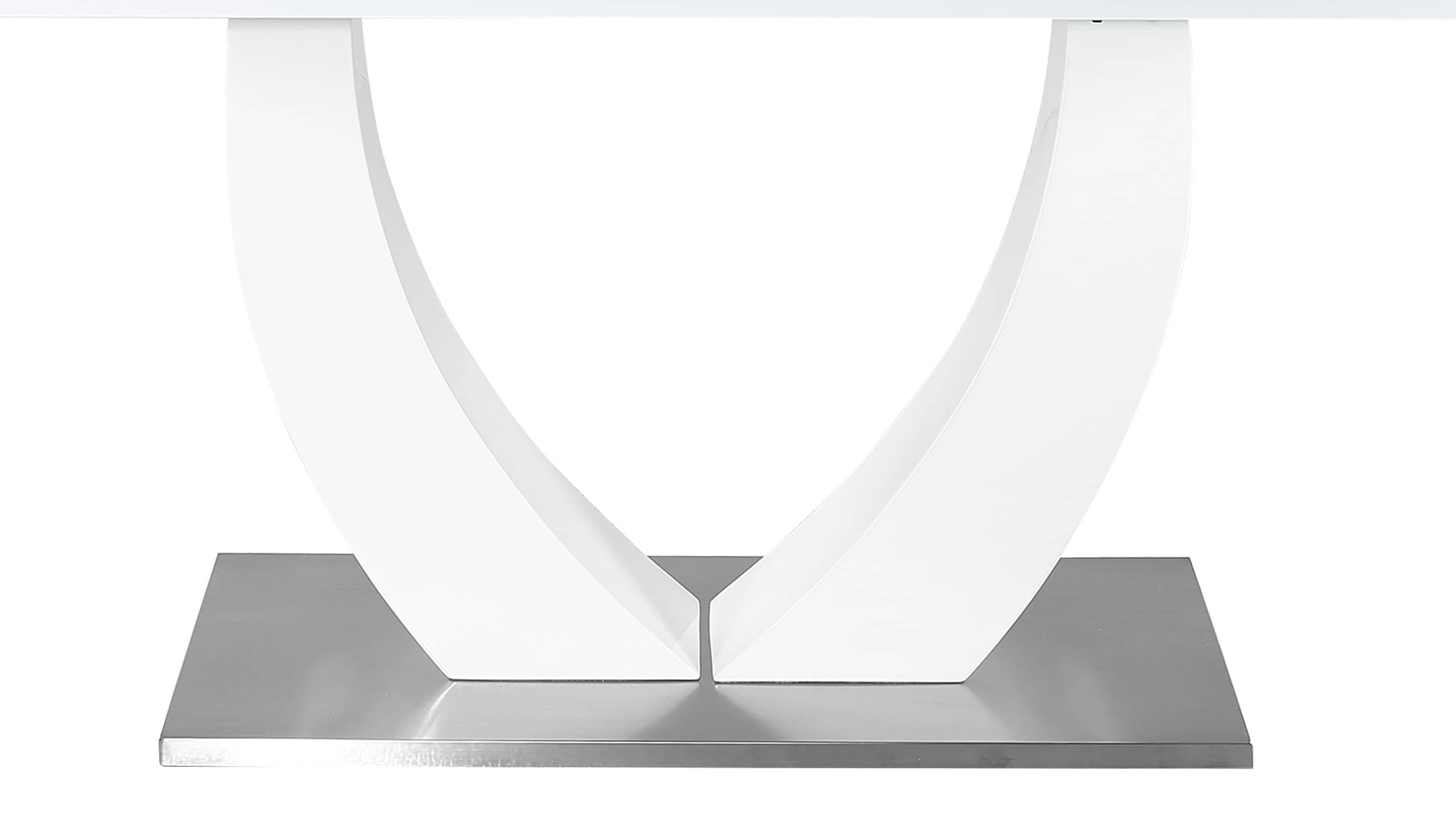 Esstisch 160 - 200 cm ausziehbar weiß hochglanz - ULM