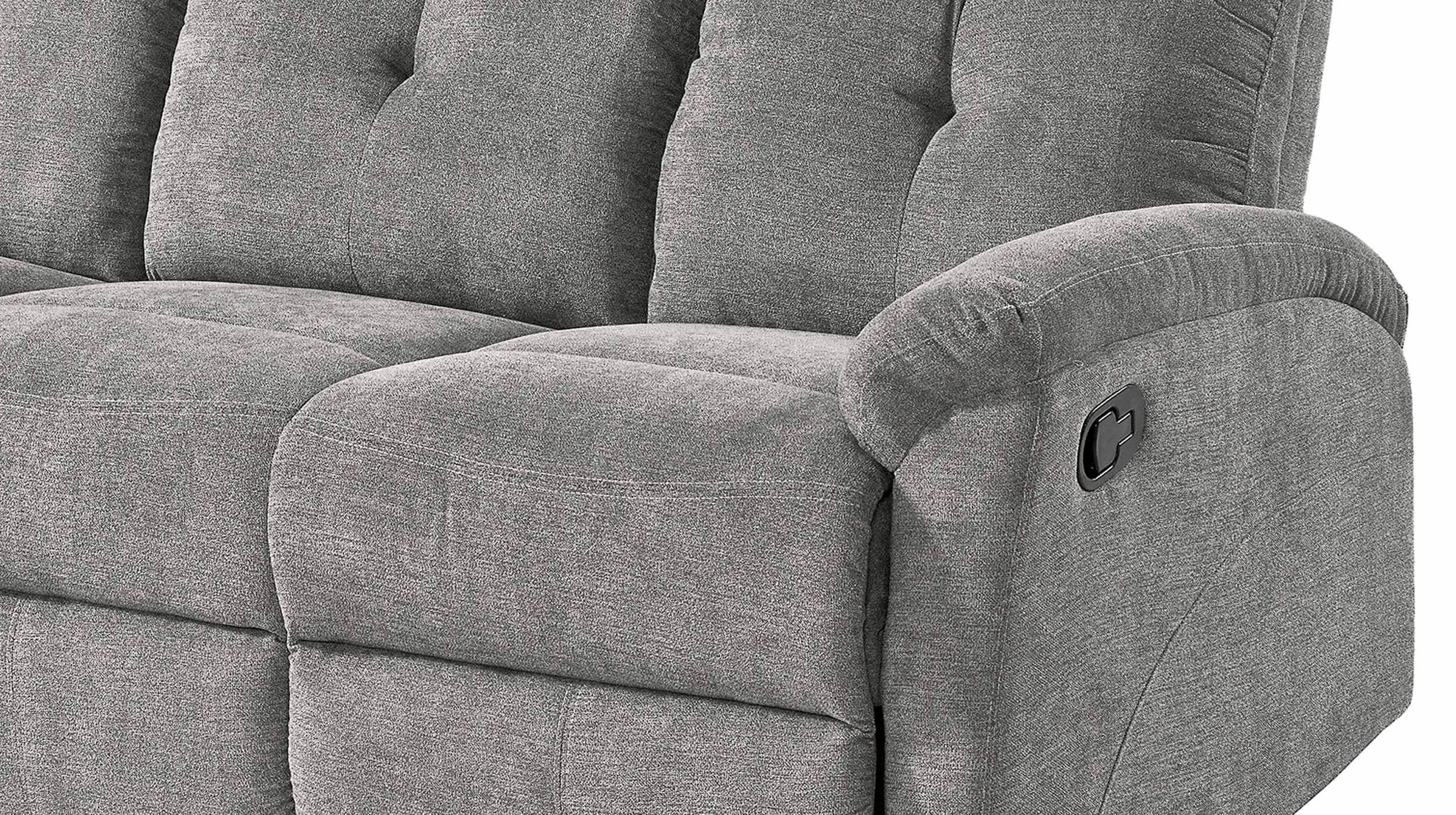 Einzelsofa 3-Sitzer grau 180 cm - Relaxfunktion - FICO