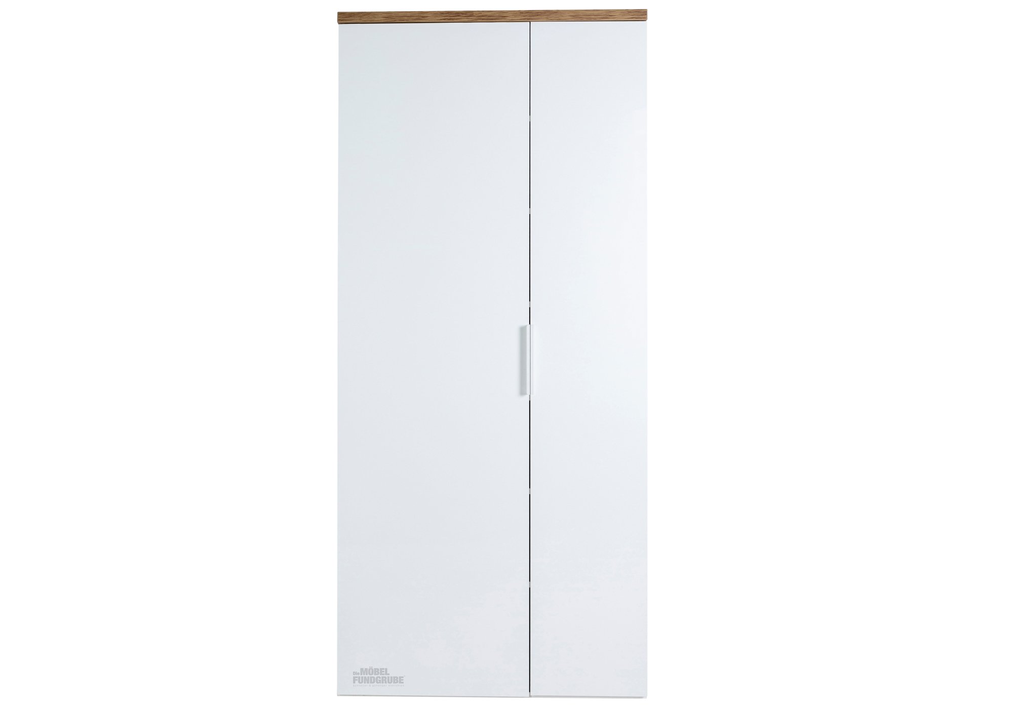 Garderobenschrank weiß hochglanz - Eiche 82 cm - MUNDI
