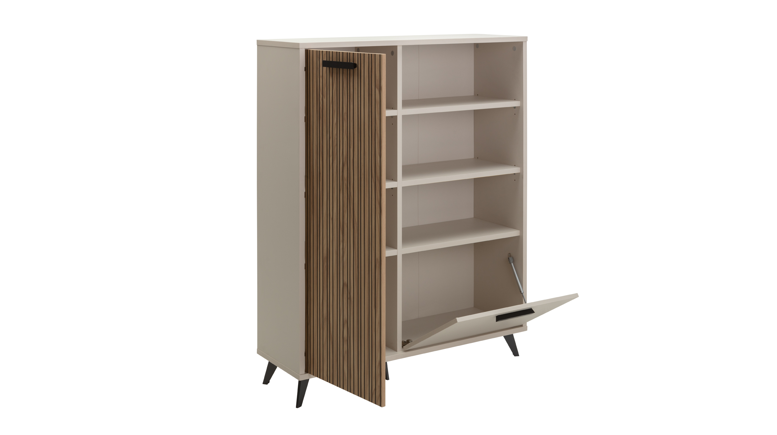 Highboard 2 Türen Eiche - beige - 101 cm - BRAVO