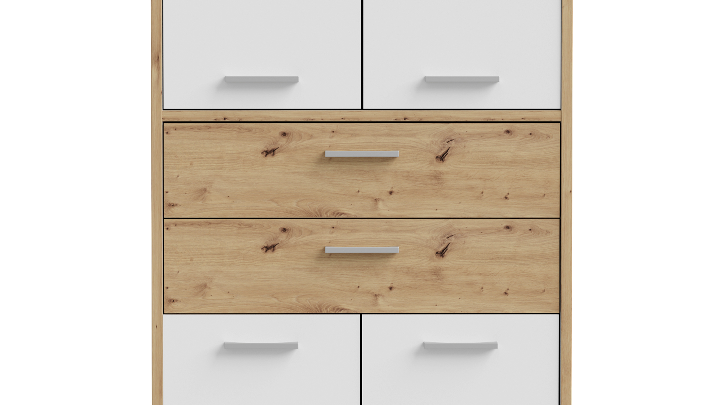 Mehrzweckschrank weiß - Artisan Eiche 85 x 226 cm - KEFLAVIK