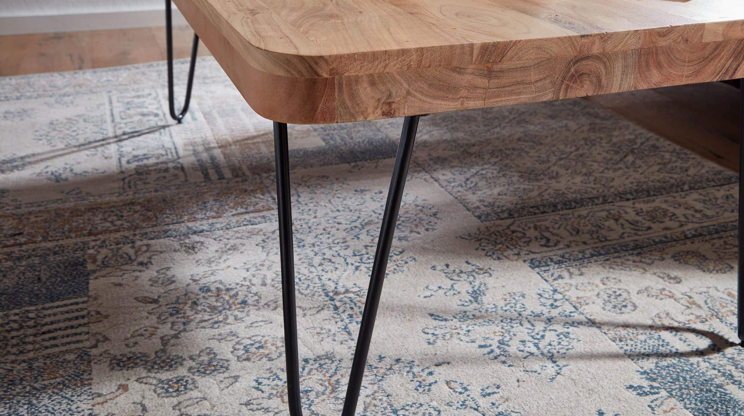 Couchtisch Akazie massiv lackiert 115 x 60 cm - BERIT