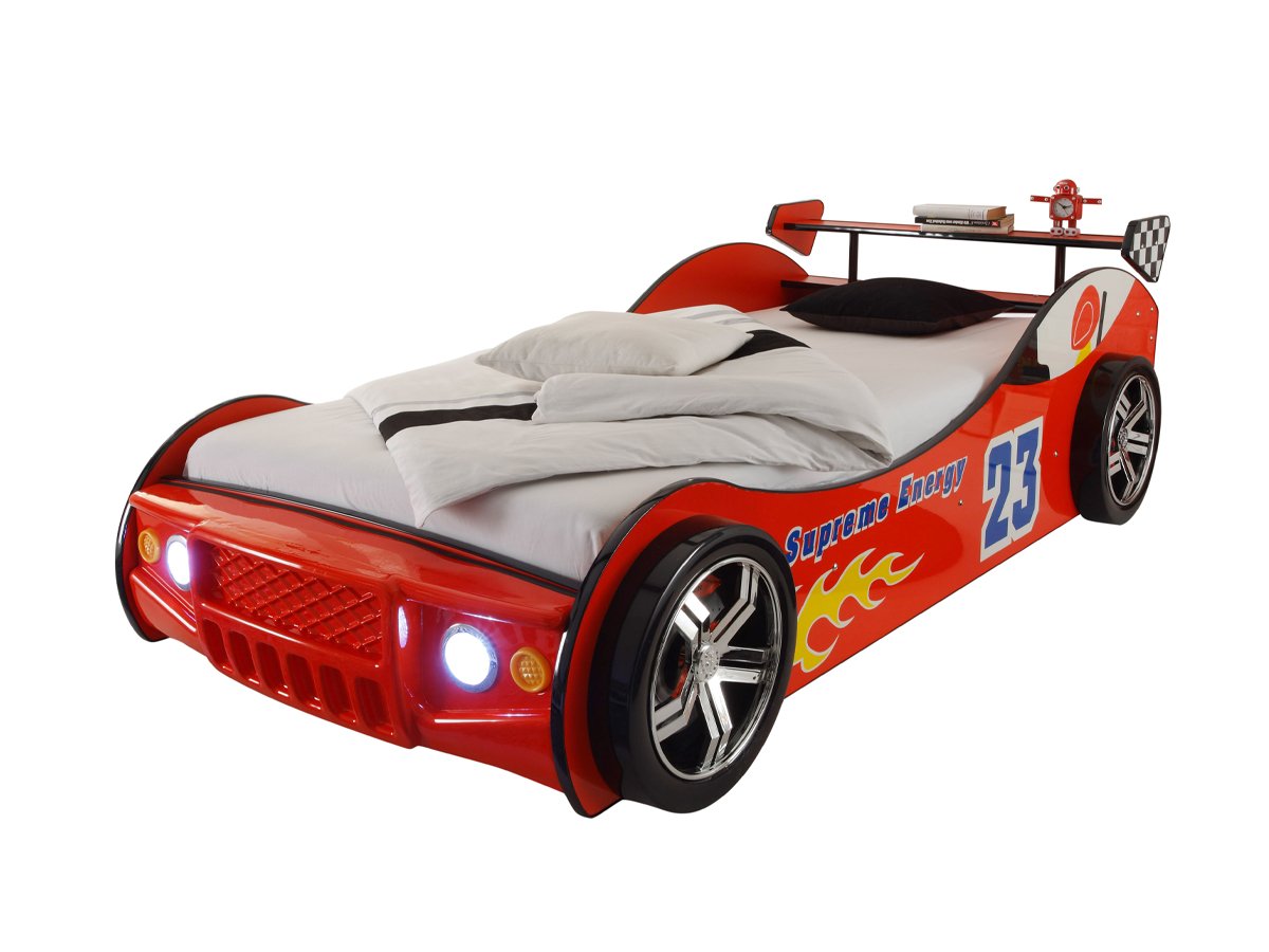Spielbett Automotiv 90 x 200 cm rot lackiert - ENERGY