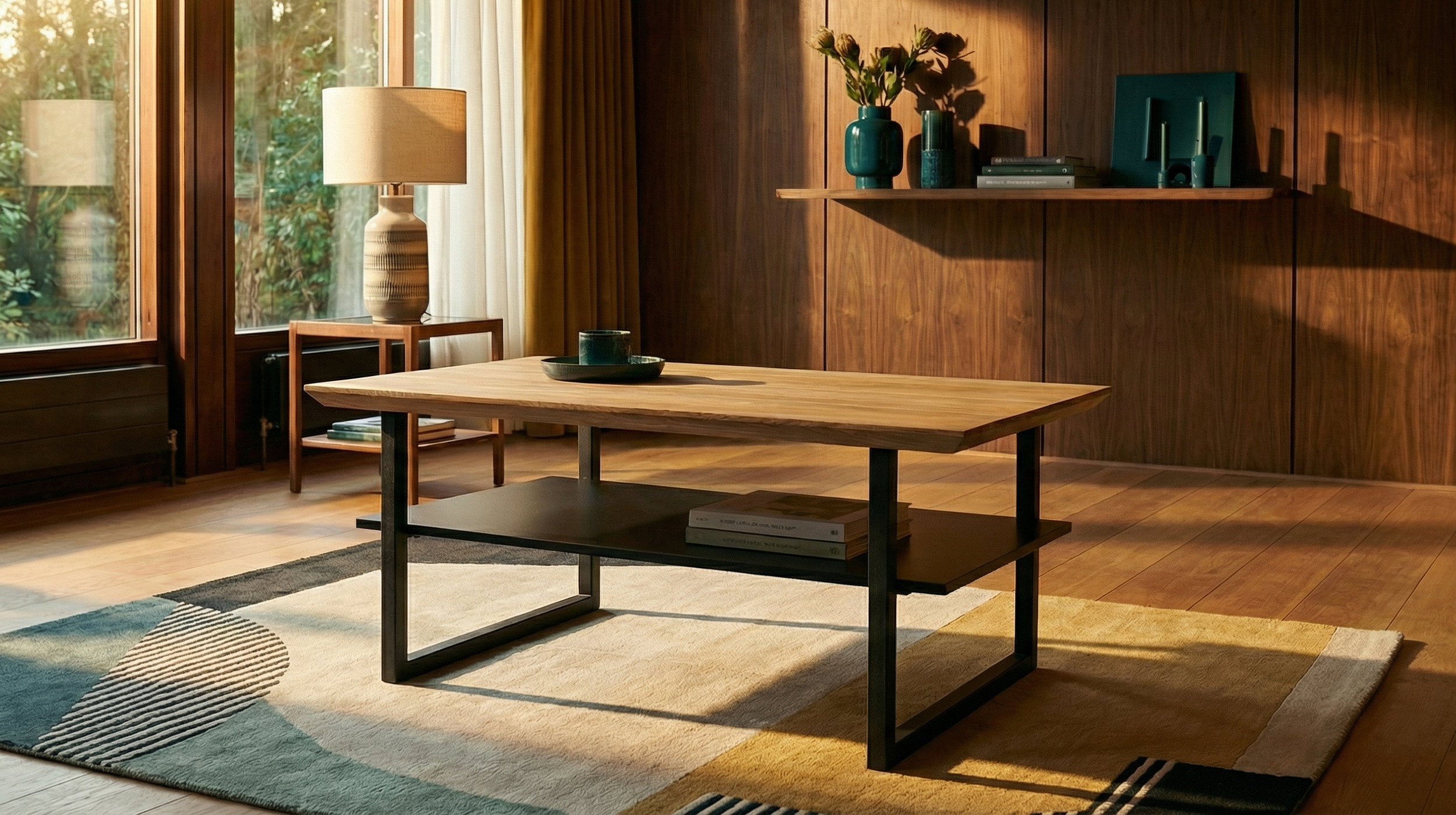 Couchtisch Eiche teilmassiv geölt - 115 x 65 cm - BELLA