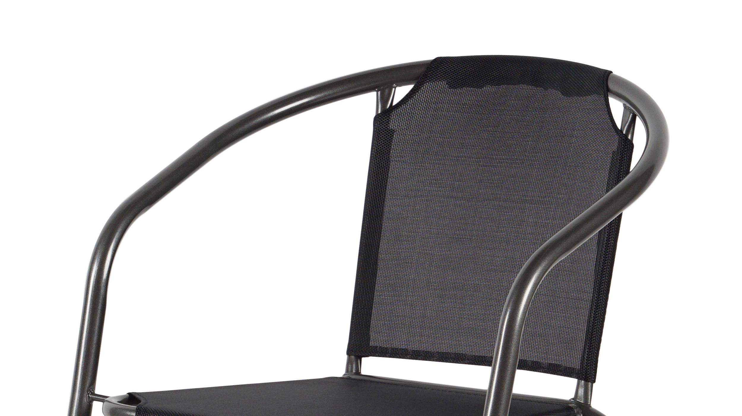 Gartenstuhl anthrazit 54 x 62 cm mit Armlehnen - stapelbar - ELENA