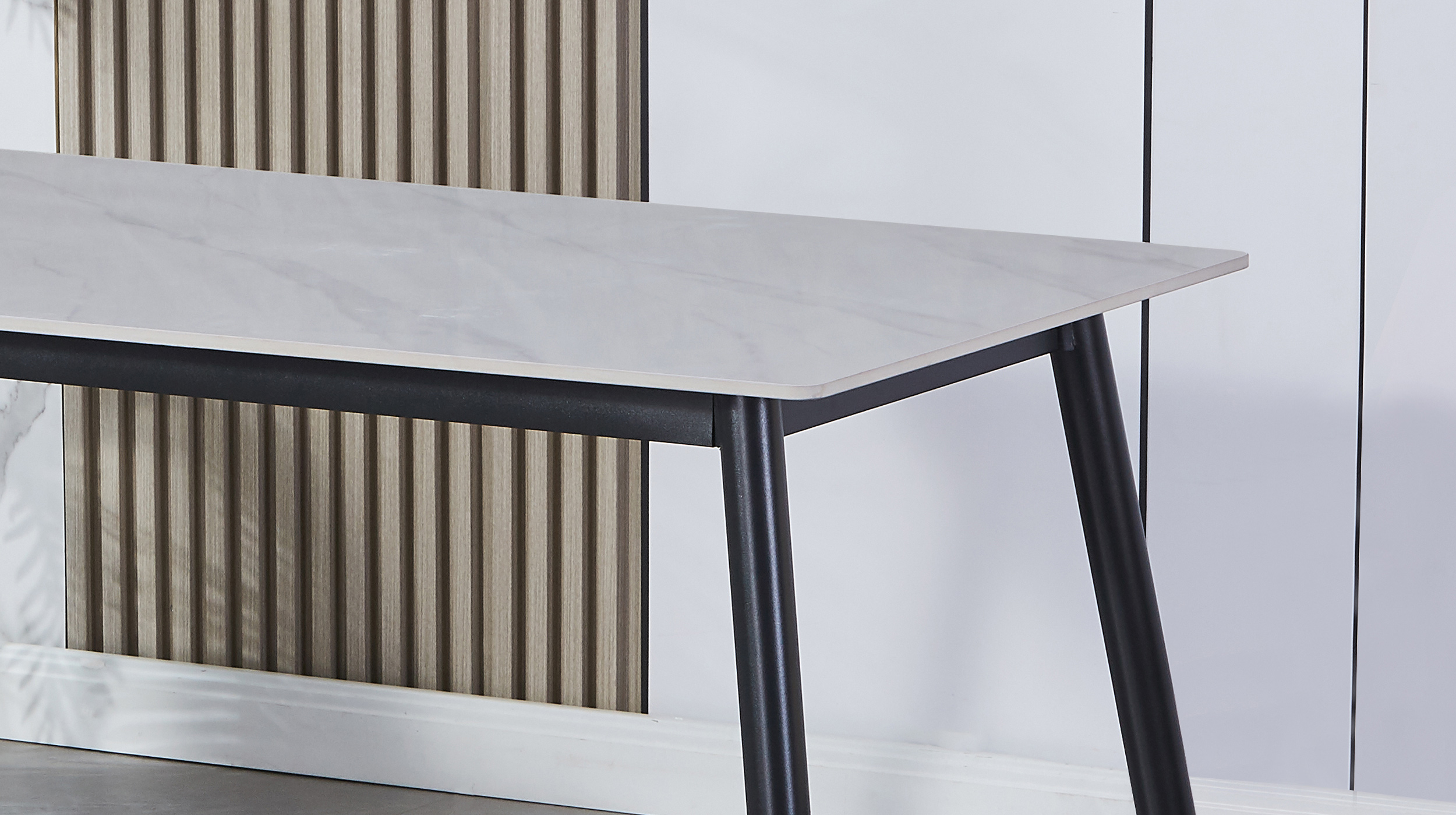 Esstisch 120 x 70 cm Keramik grau - MAROLKA