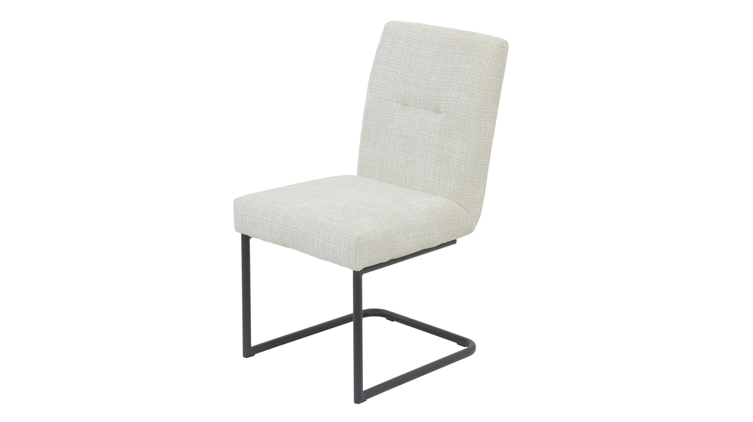 Schwingstuhl für Esszimmer grau-beige Webstoff - CLEO