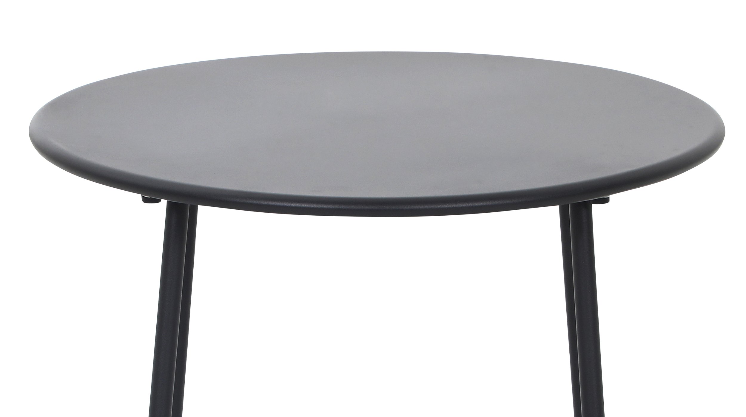 Gartentisch rund 50 x 50 cm schwarz - TALOS