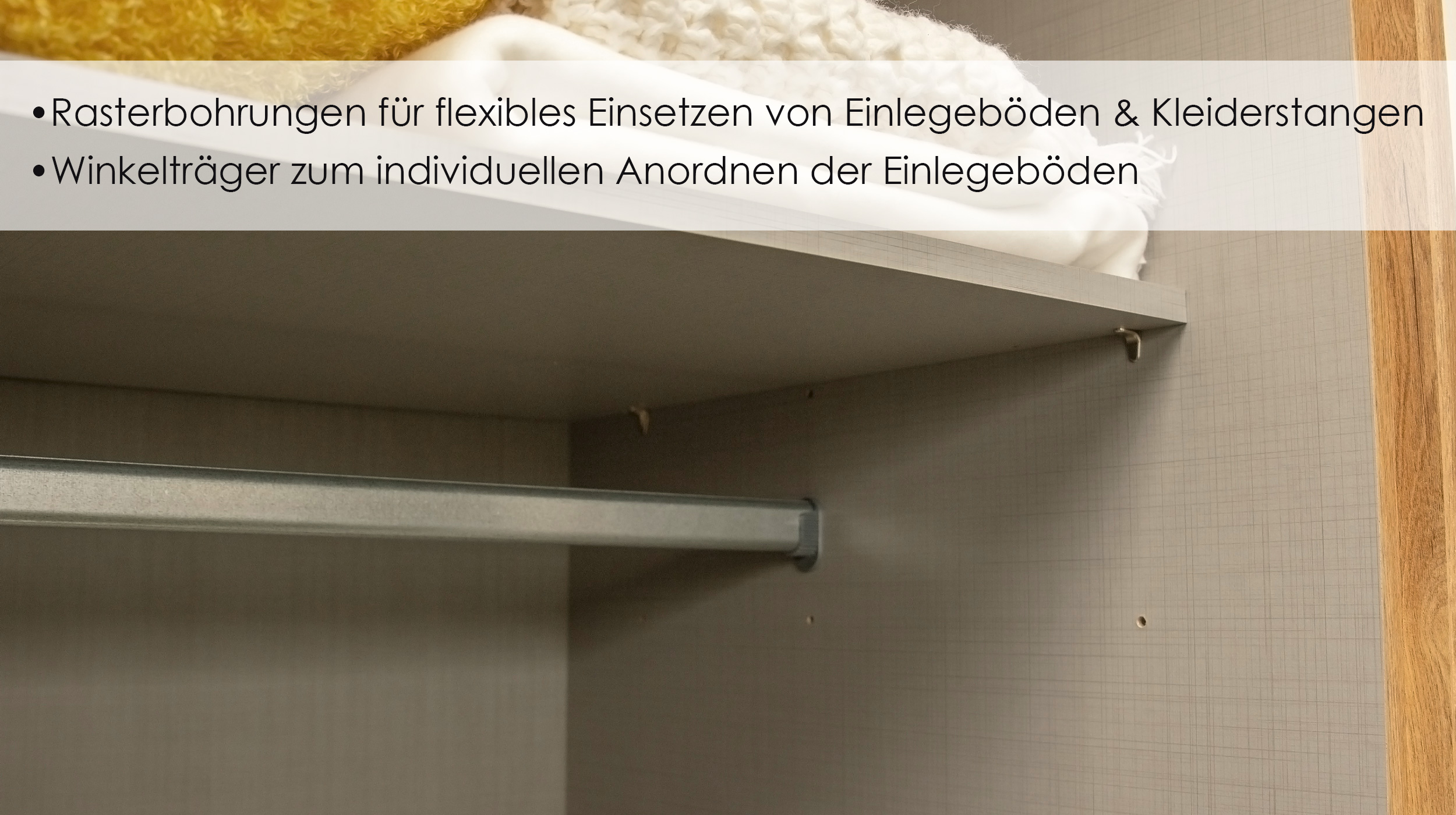 Schwebetürenschrank mit Spiegel Plankeneiche - graphit 180 cm - EMDEN