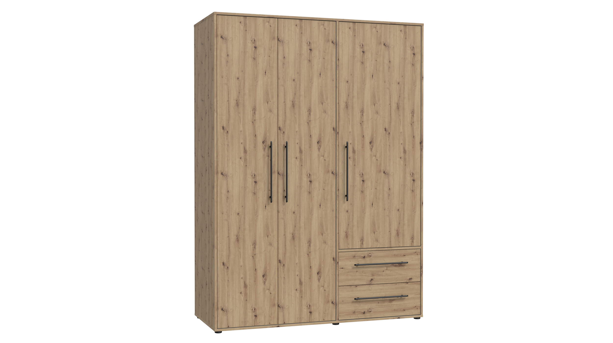 Kleiderschrank Artisan Eiche - 144 cm - MOKKARIS