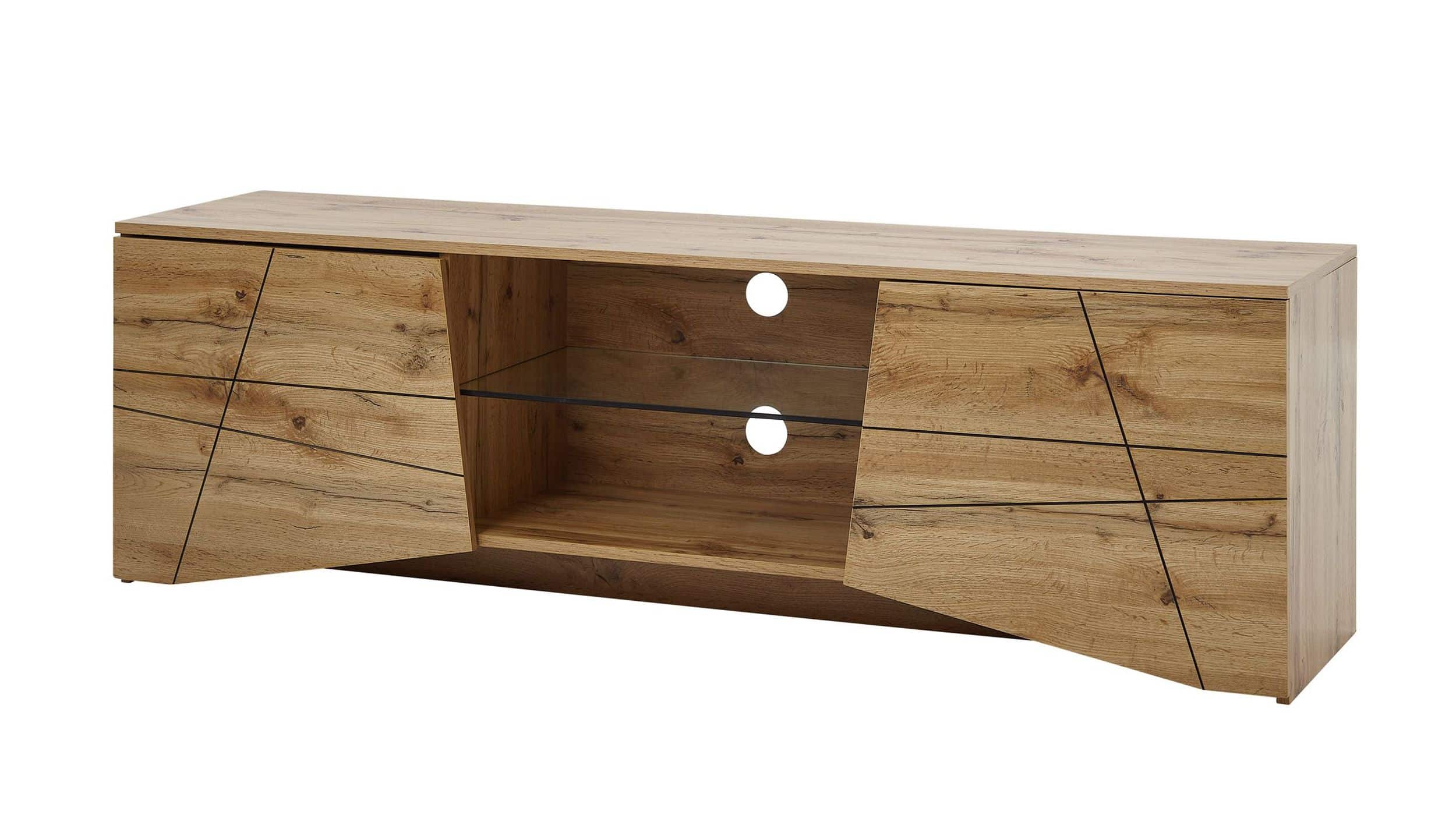 TV - Lowboard Eiche 160 cm - 2-türig - ELVAR 