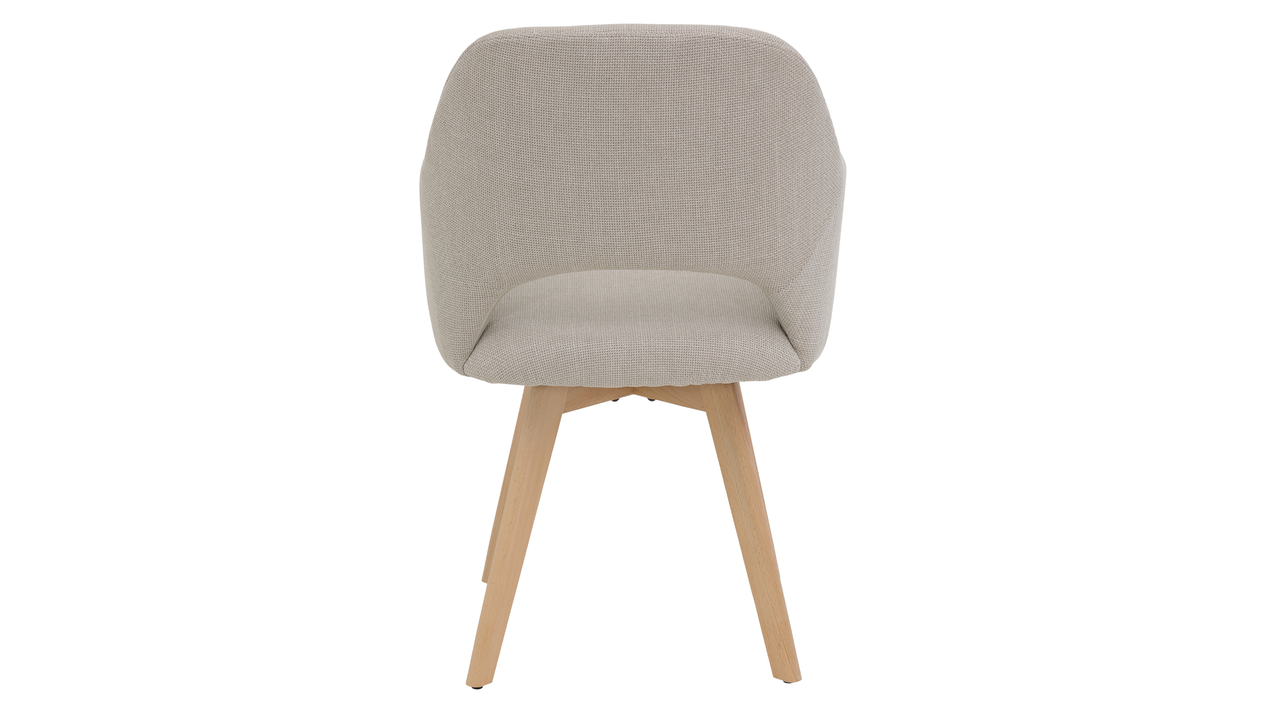 Armlehnstuhl beige Drehstuhl Microfaser Webstoff - STADE