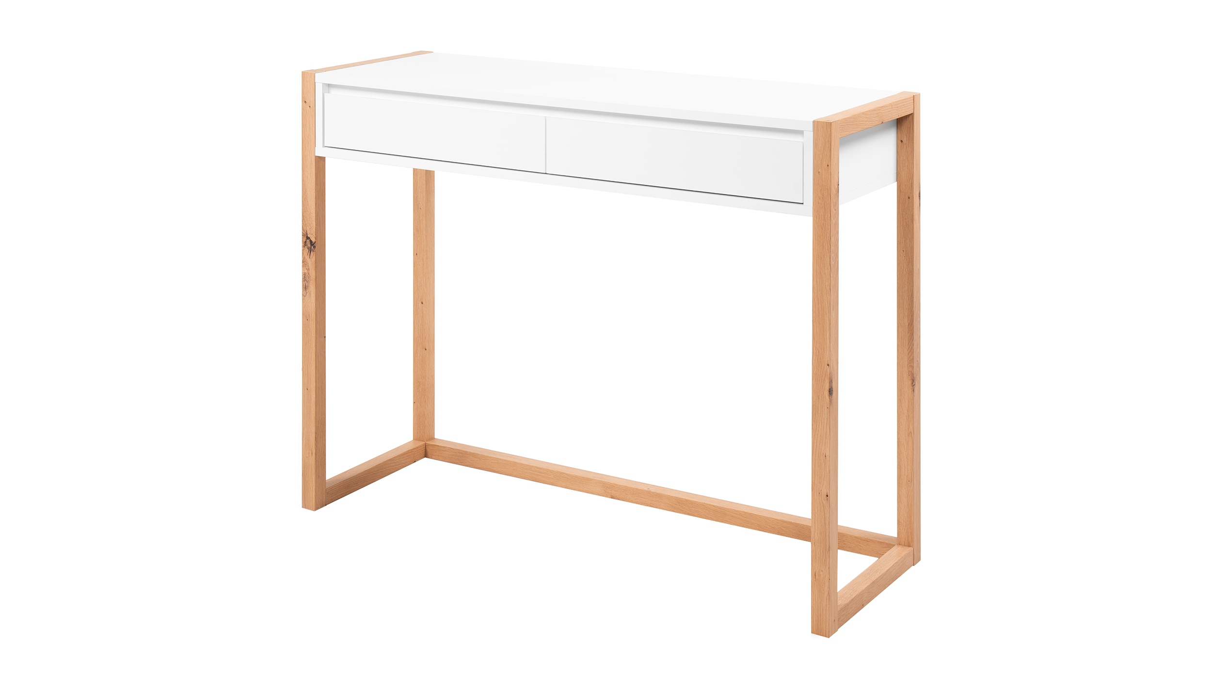 Schreibtisch weiß Artisan Eiche - 100 x 35 cm - DENVER  