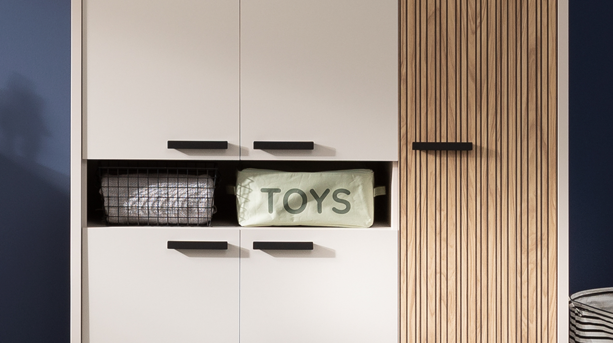 Kleiderschrank Eiche - beige - 147 cm - 5-türig - BRAVO