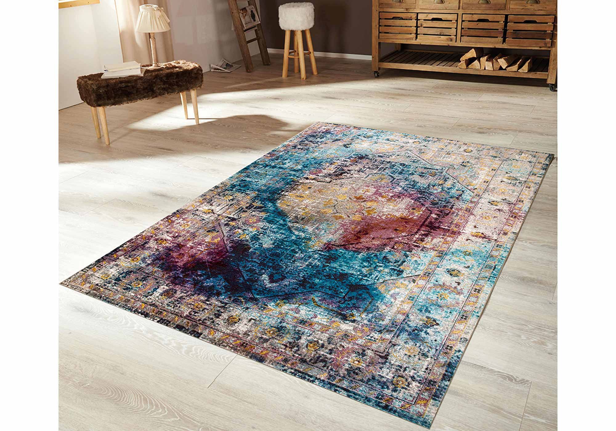 Festival Teppich 133 x 190 cm - mehrfarbig - 6 mm Höhe - Picasso 602