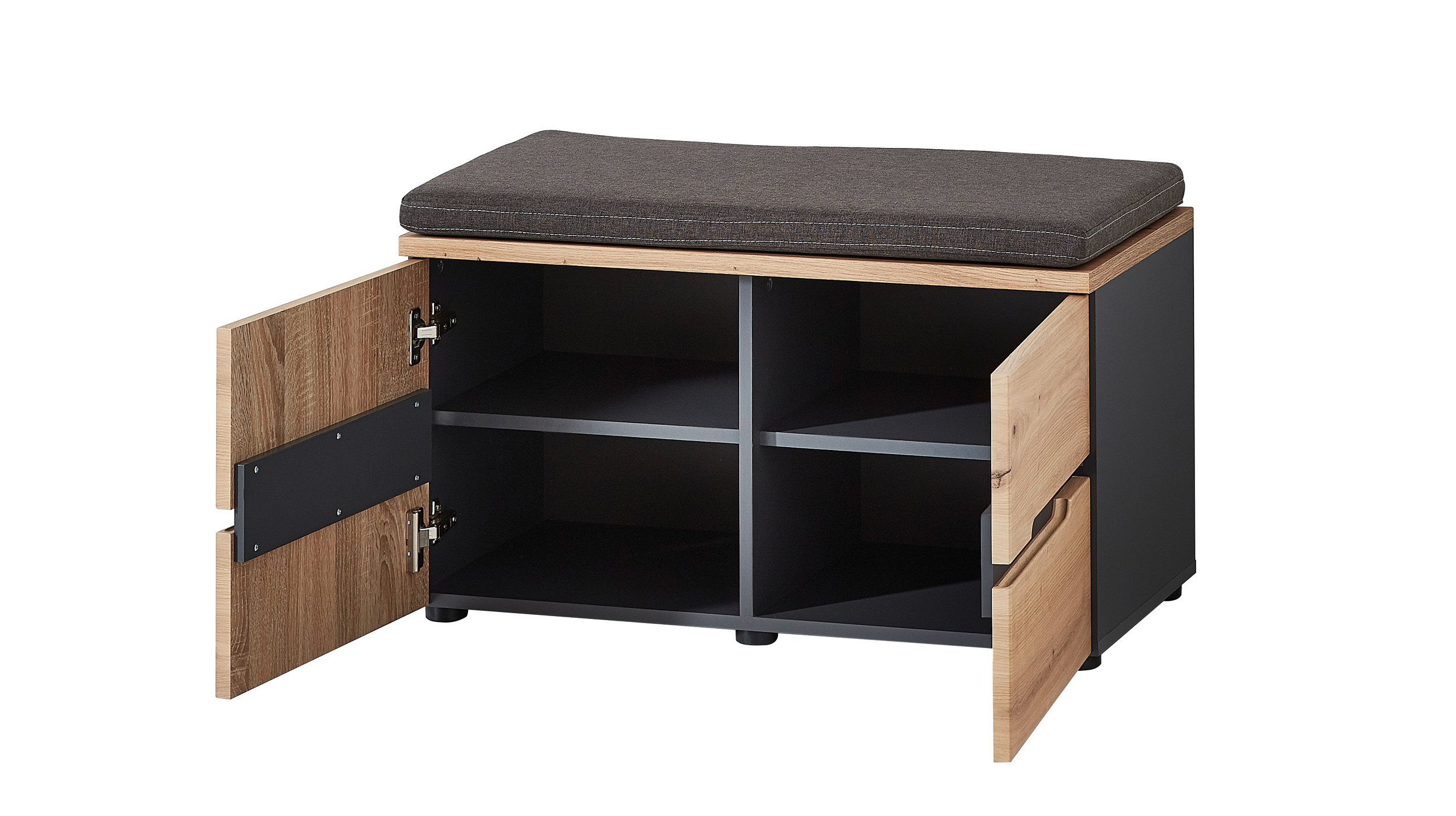 Garderobenbank mit Stauraum Artisan Eiche 80 cm - MEMPHIS