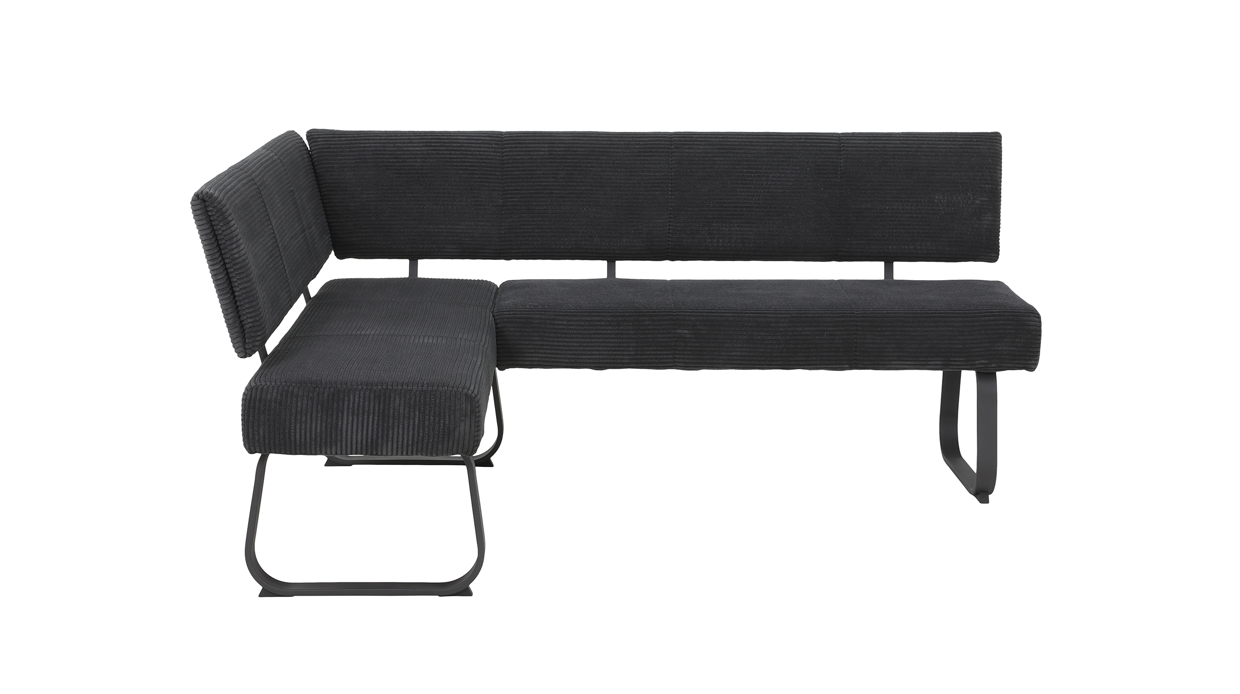 Eckbank Cordbezug anthrazit 202 x 152 cm Bank - OLESSA 