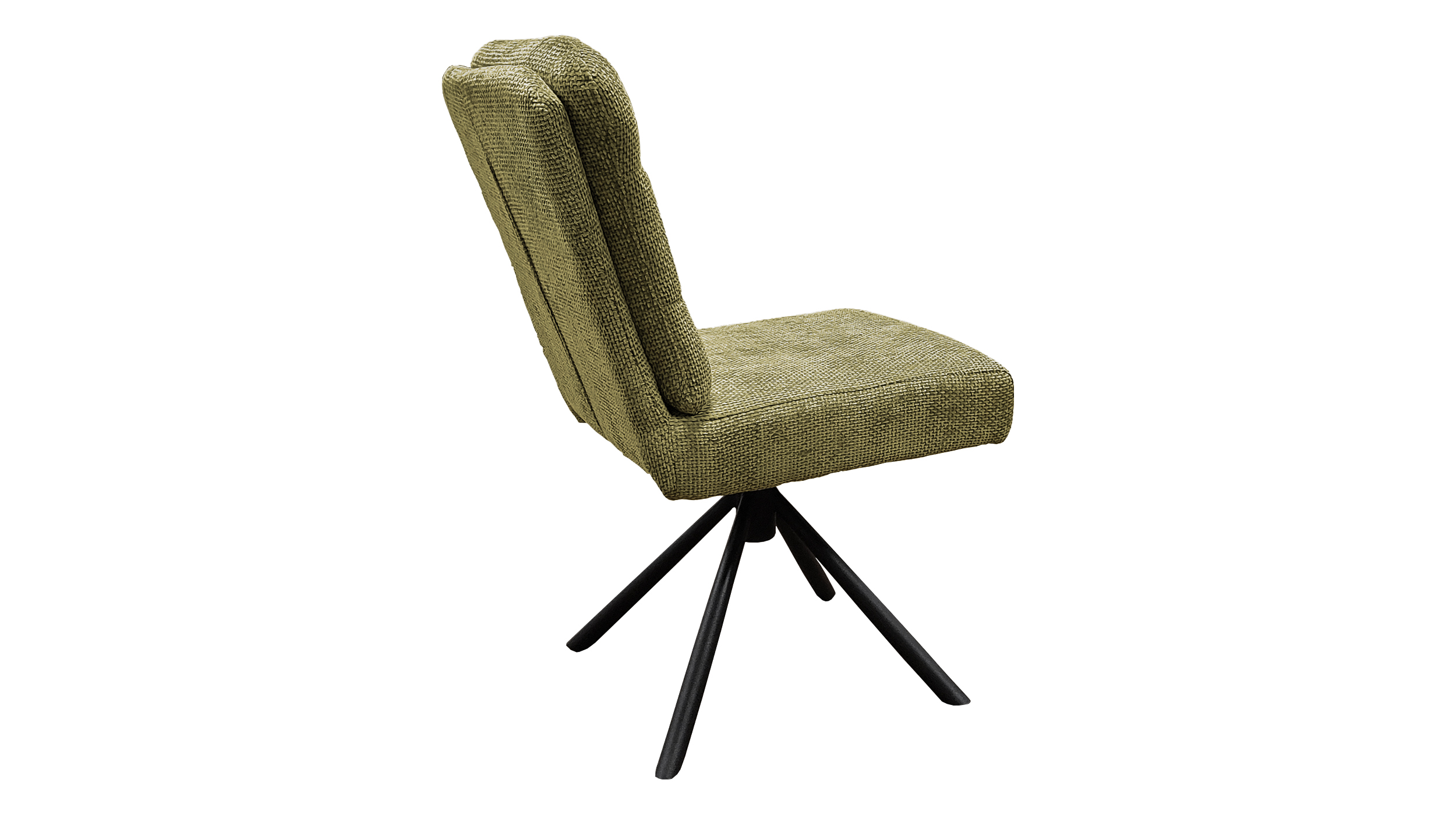 Polsterstuhl grün Drehstuhl Taschenfederkern Chenille - HEDIA