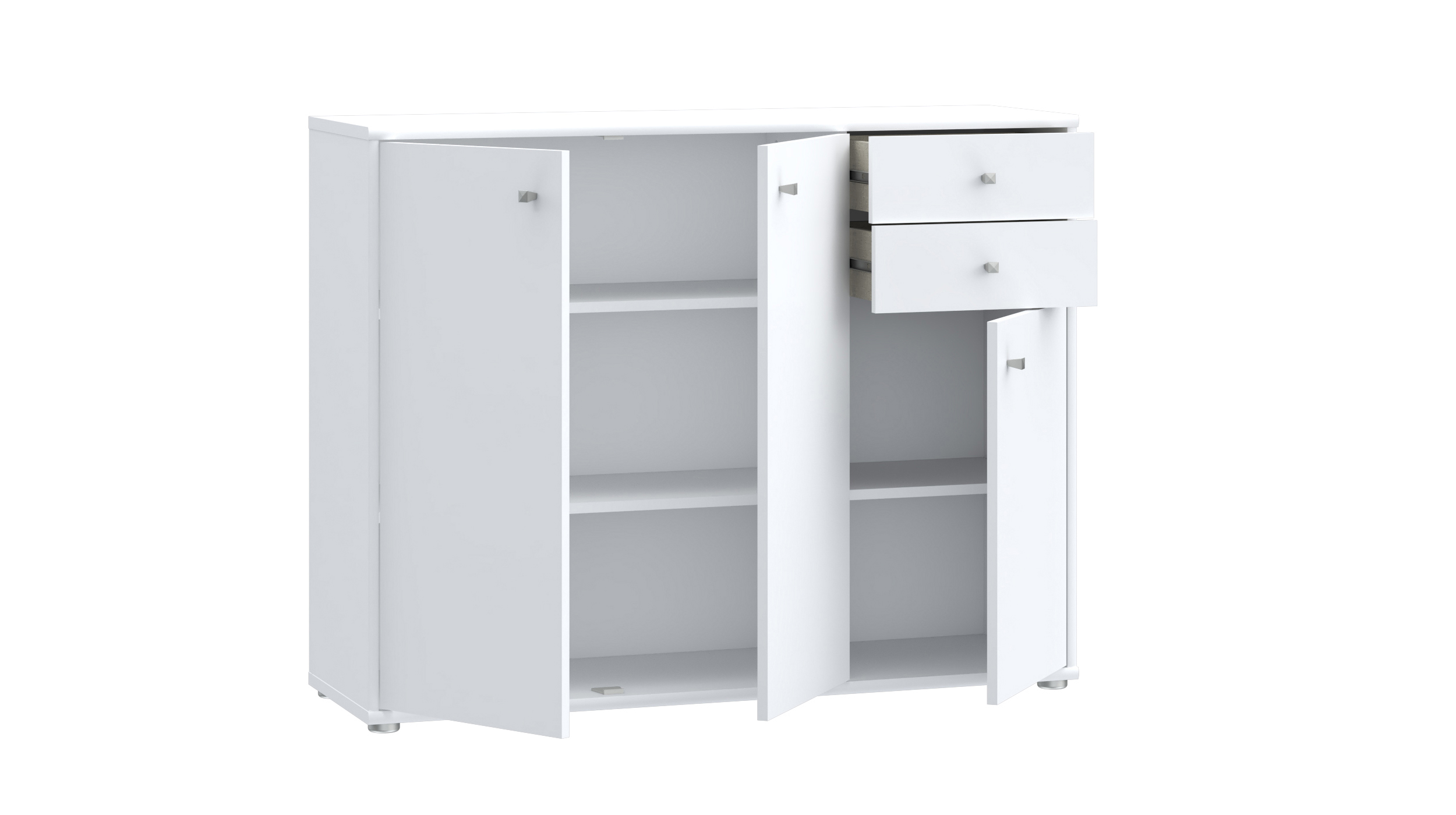 Kommode mit Schubladen weiß 109 cm - TEMPRA