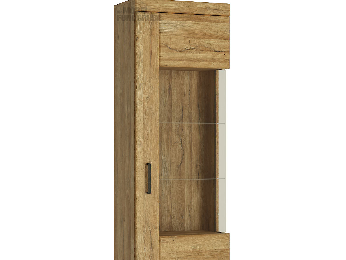 Vitrine mit Glastür Grandson Eiche Breite 58 cm - CORTINA
