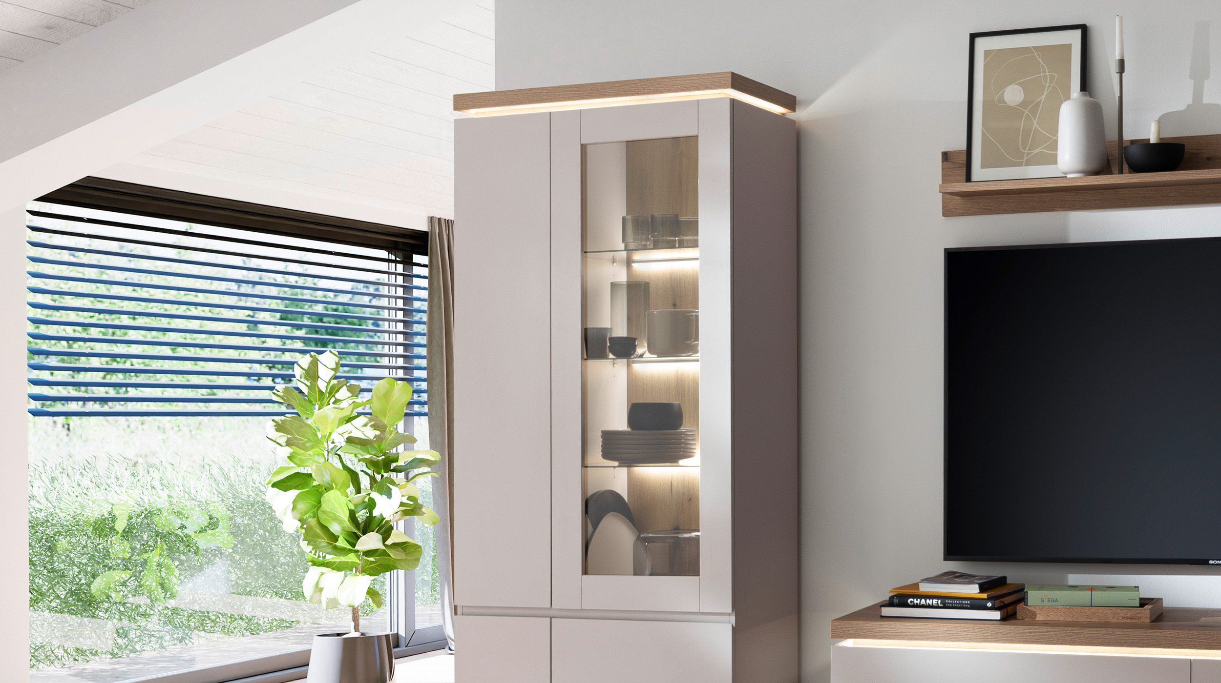 LED-Rückwandbeleuchtung Vitrine - 3er Set - REMOLINO