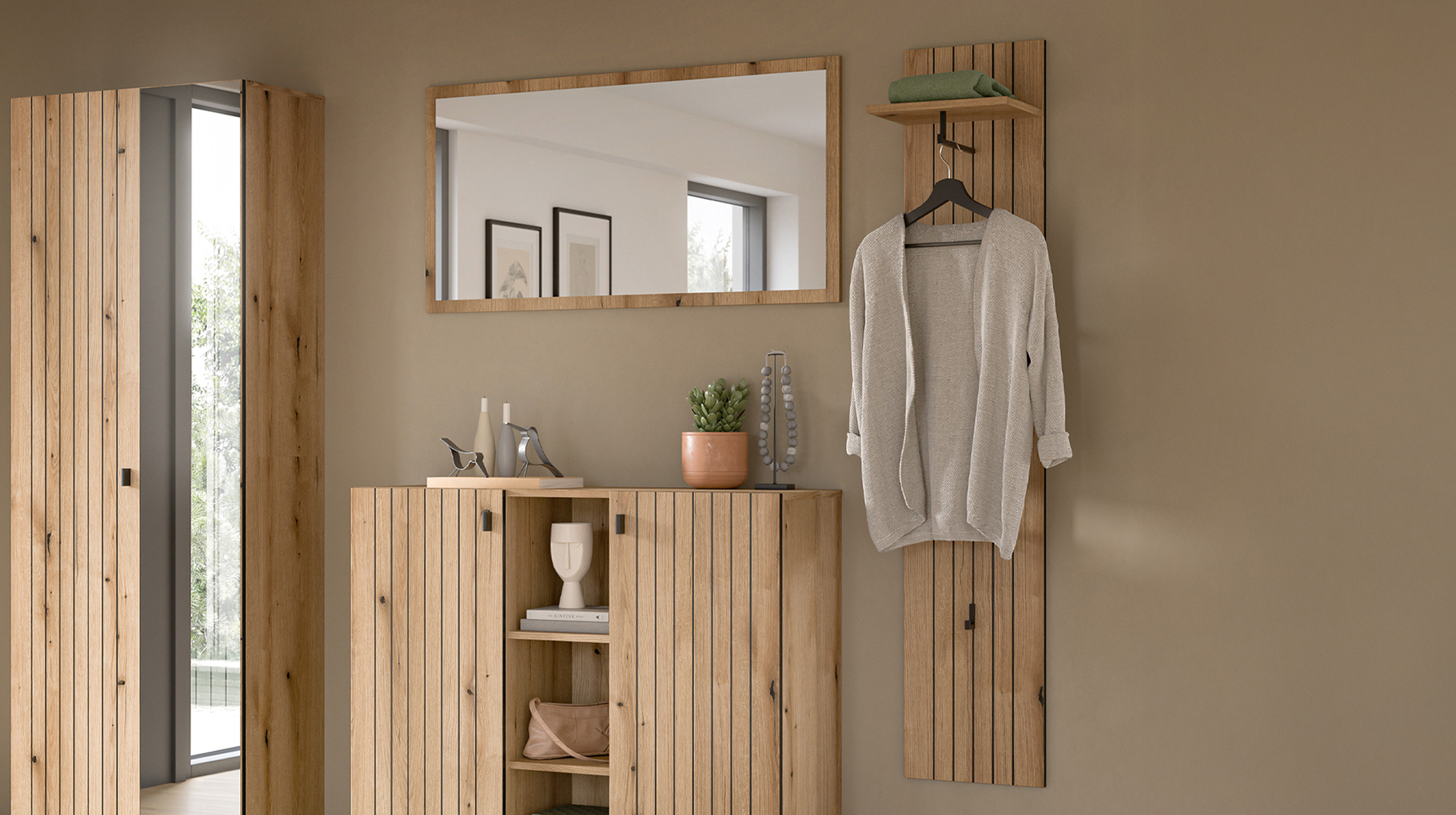Wandgarderobe Paneele Evoke Eiche 31 cm - STATION