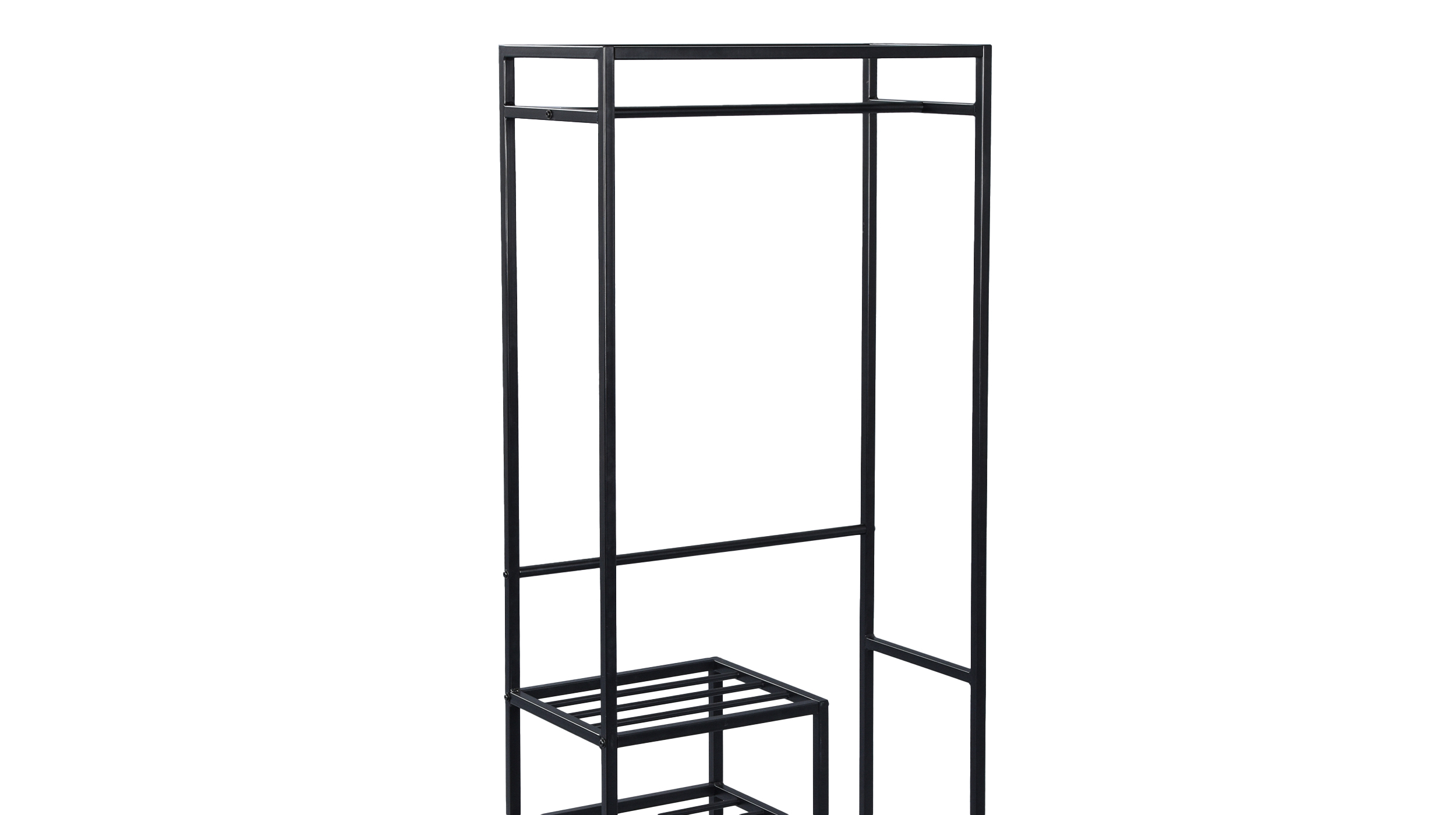 Kleiderständer Kleiderwagen schwarz 75 cm Metall - ANDORRA