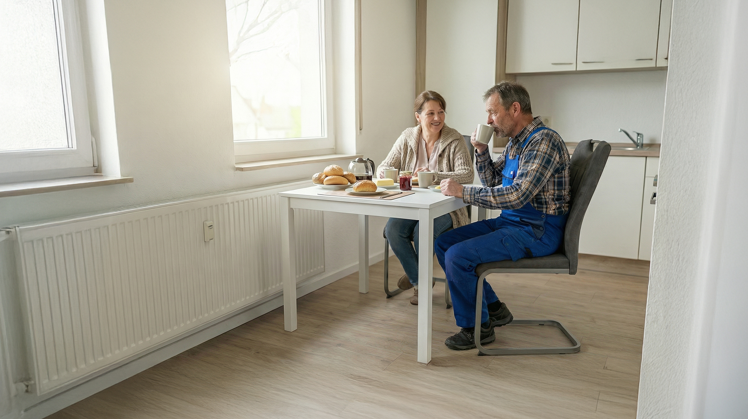 Schwingstuhl anthrazit mit Microfaserbezug - CHRISTINA