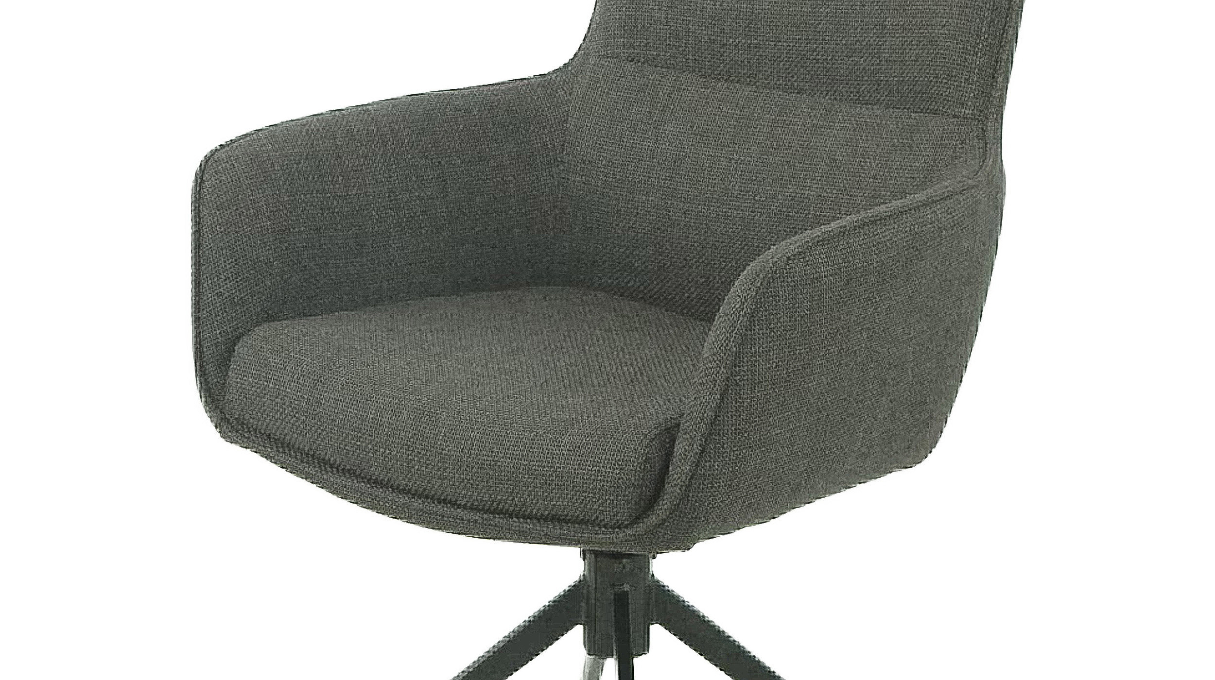 Armlehnstuhl anthrazit Drehstuhl Webstoff - LIMA