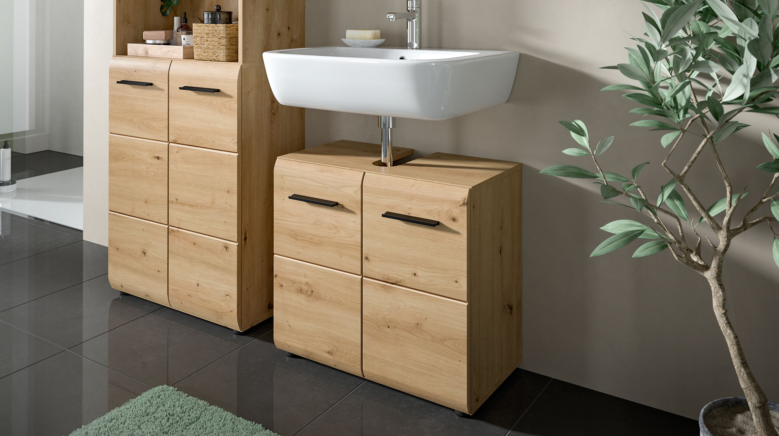 Waschbeckenunterschrank Artisan Eiche - 60 cm - ICE