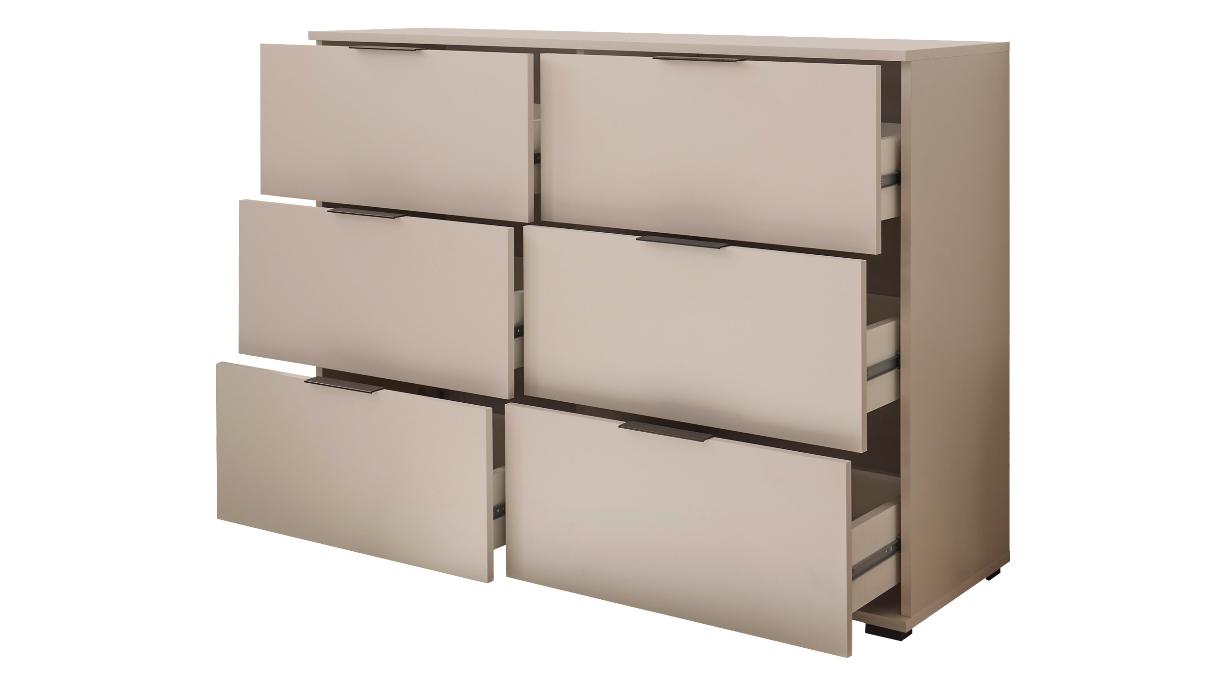 Kommode mit Schubladen beige 121 x 91 cm - CARANO