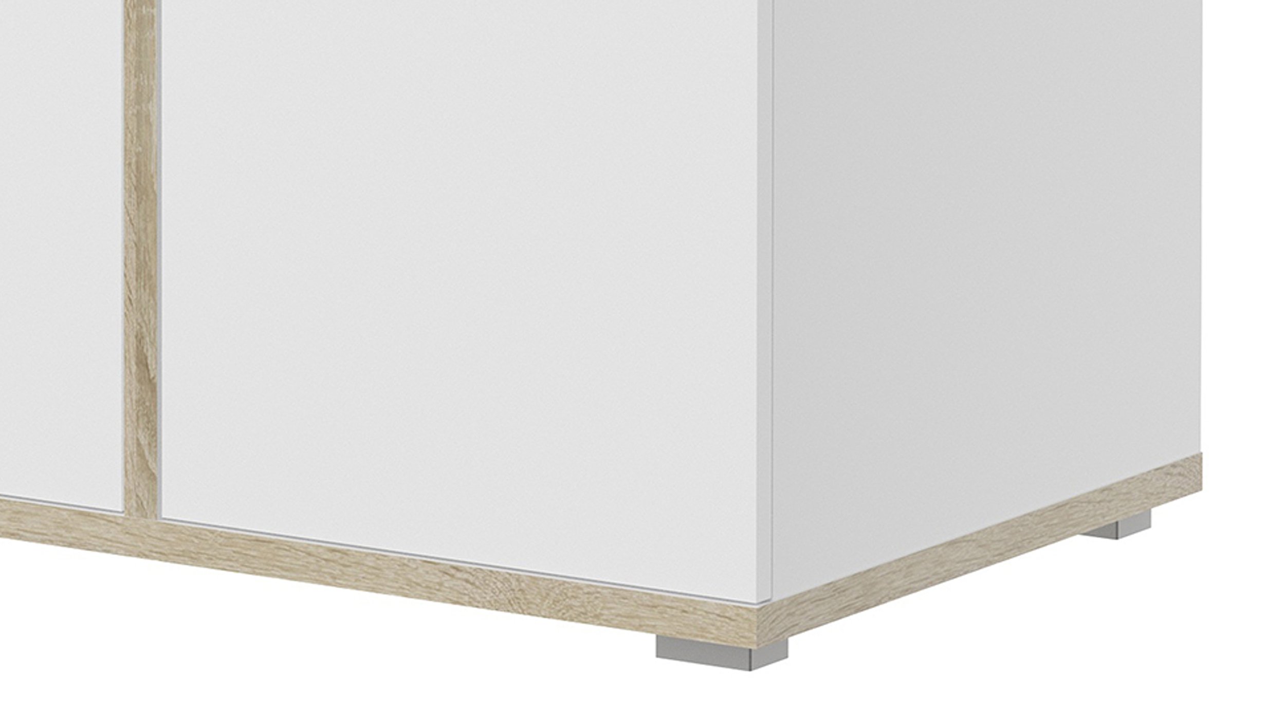 Kommode weiß - Sonoma Eiche - 79 cm - 2-türig - COSMO