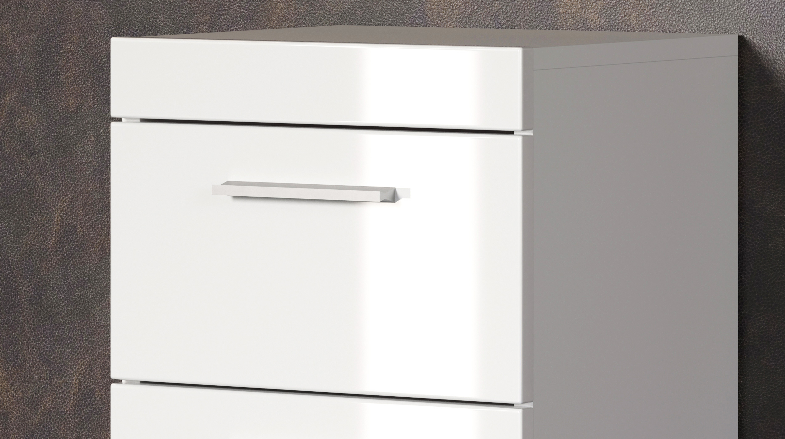 Bad Unterschrank weiß hochglanz 37 cm 1 Tür - AMANDA