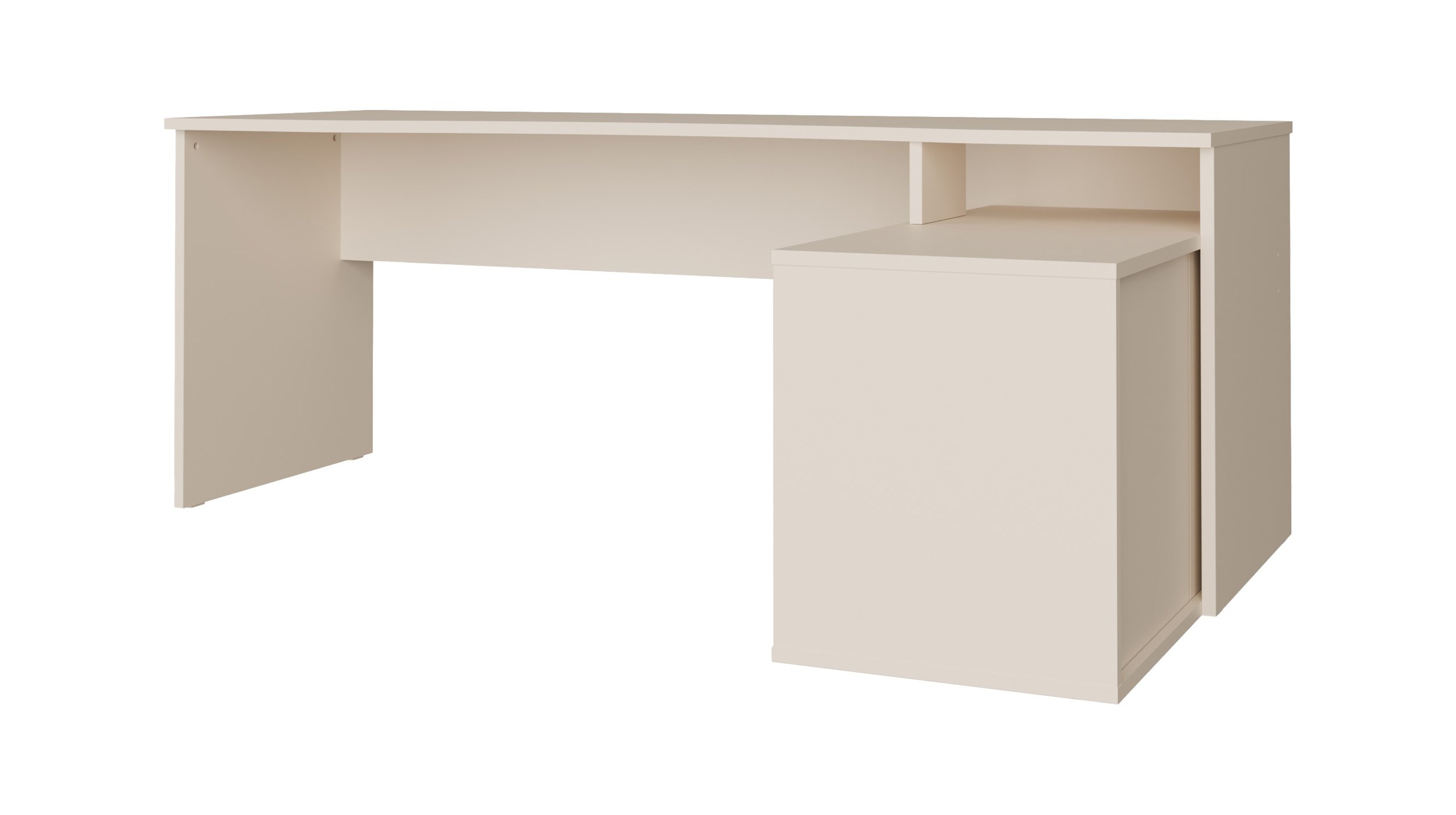 Eck-Schreibtisch beige 200 x 122 cm - TEZAUR