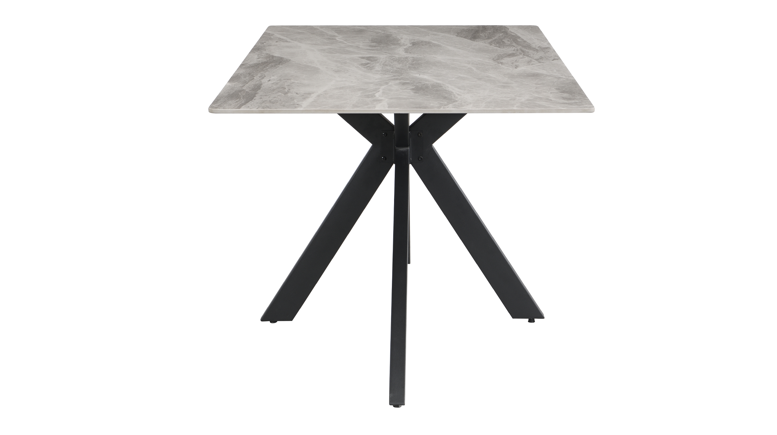 Esstisch 180 x 90 cm grau Marmoroptik - BRISTOL