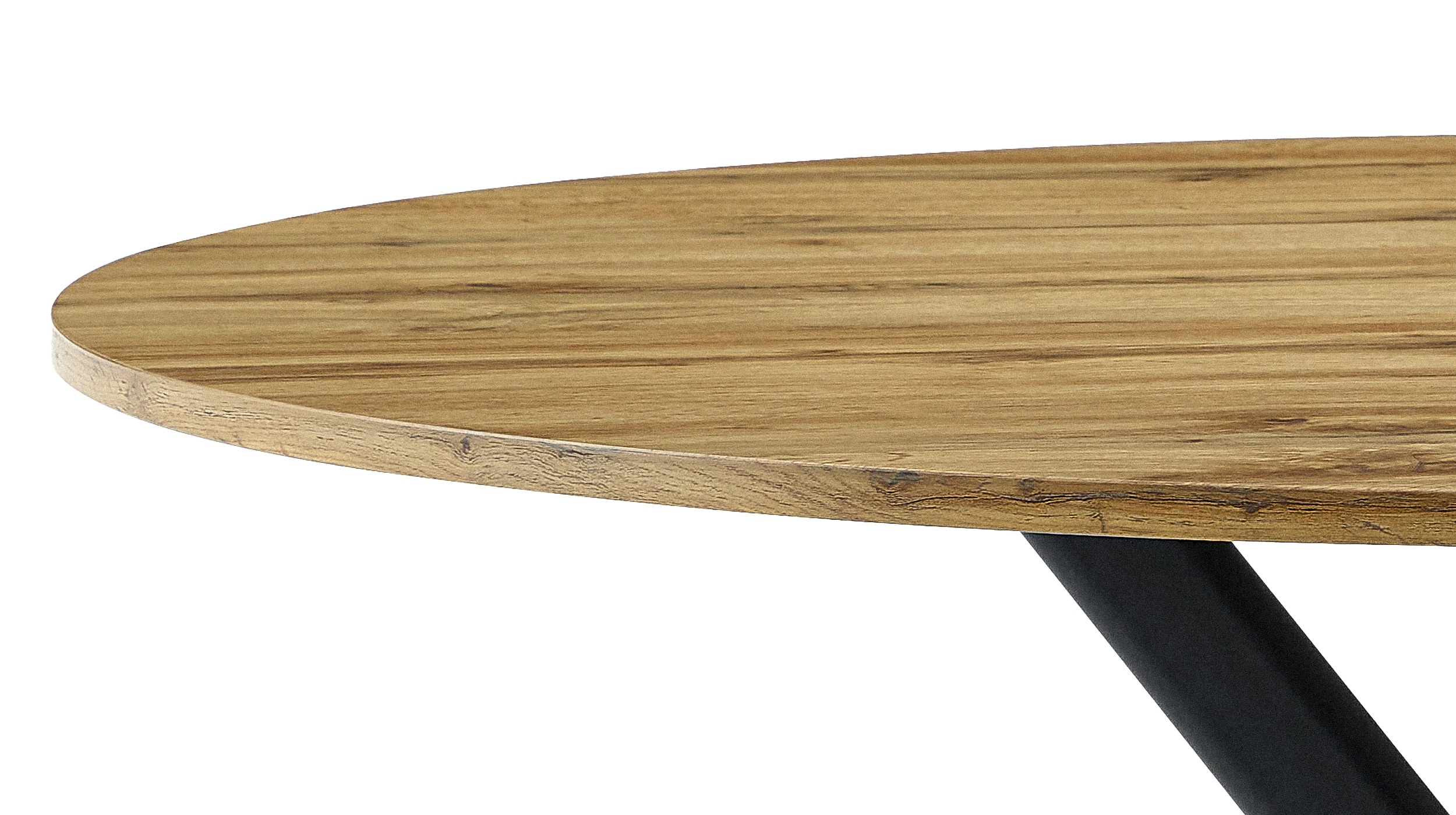 Esstisch rund Wildeiche Optik 120 cm Sterngestell schwarz - YARA