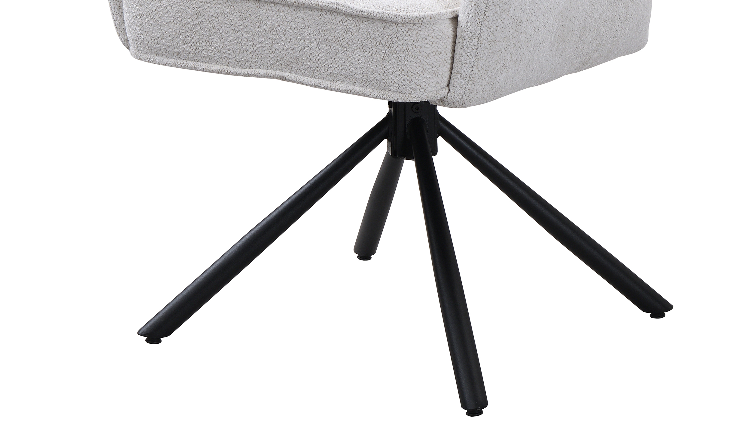 Armlehnstuhl creme Drehstuhl Taschenfederkern - JÖRDIS