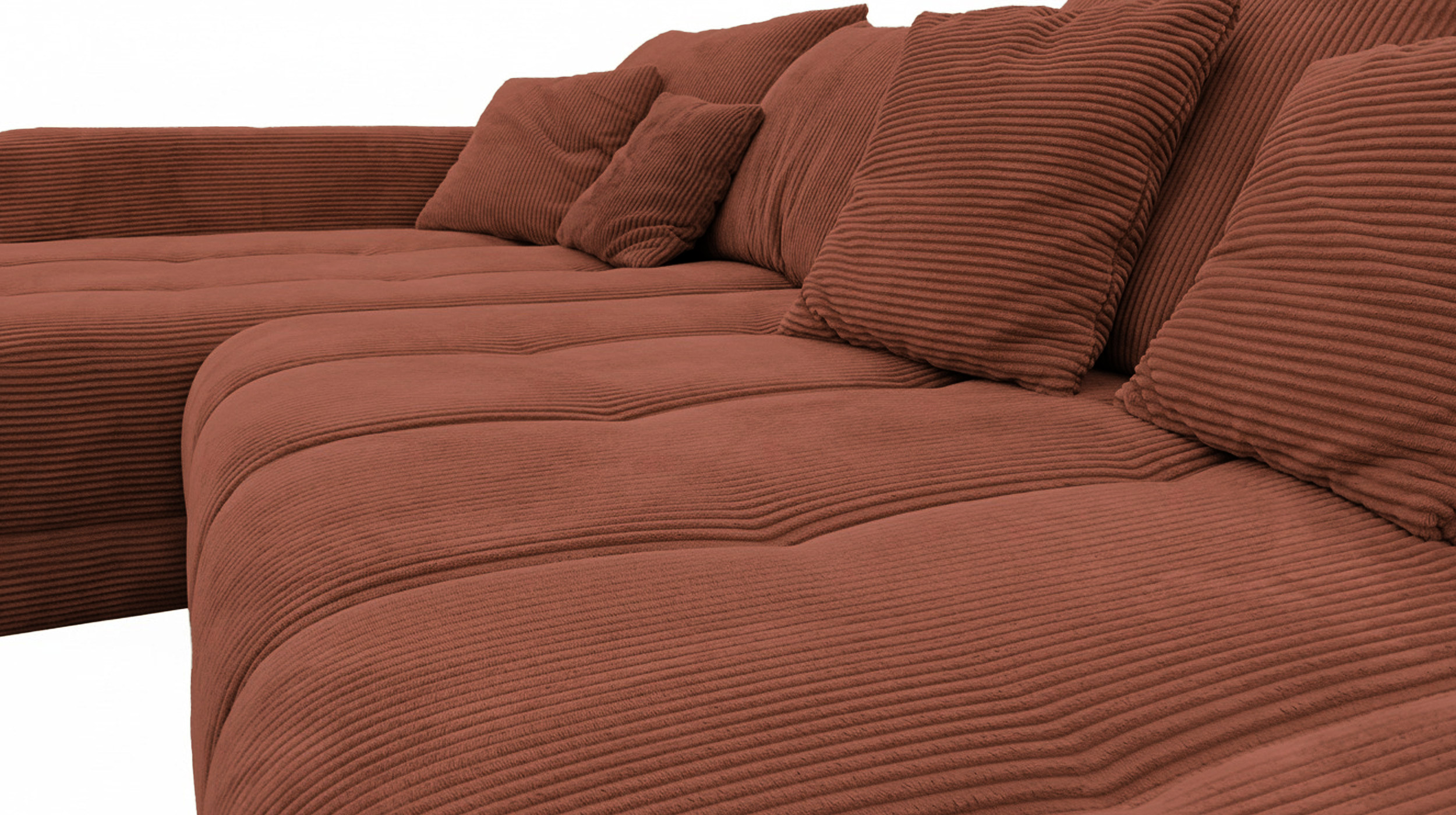 Ecksofa Cord rost 300 x 215 cm - OT links - ARTEMIS