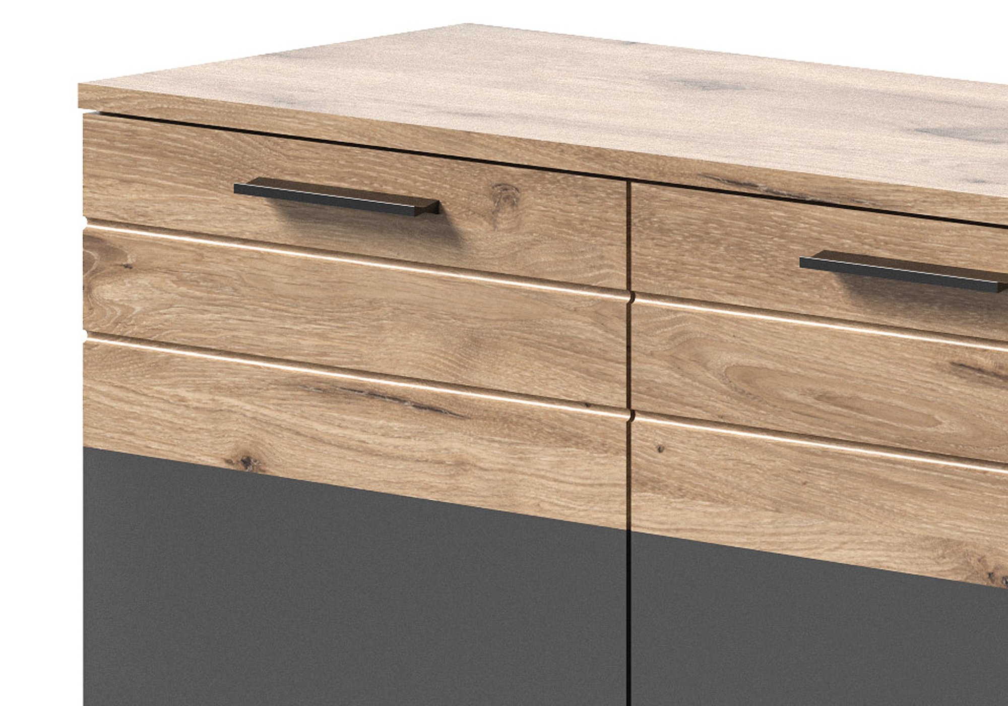 Garderobenbank Nox Oak - Grau 90 cm - MASON