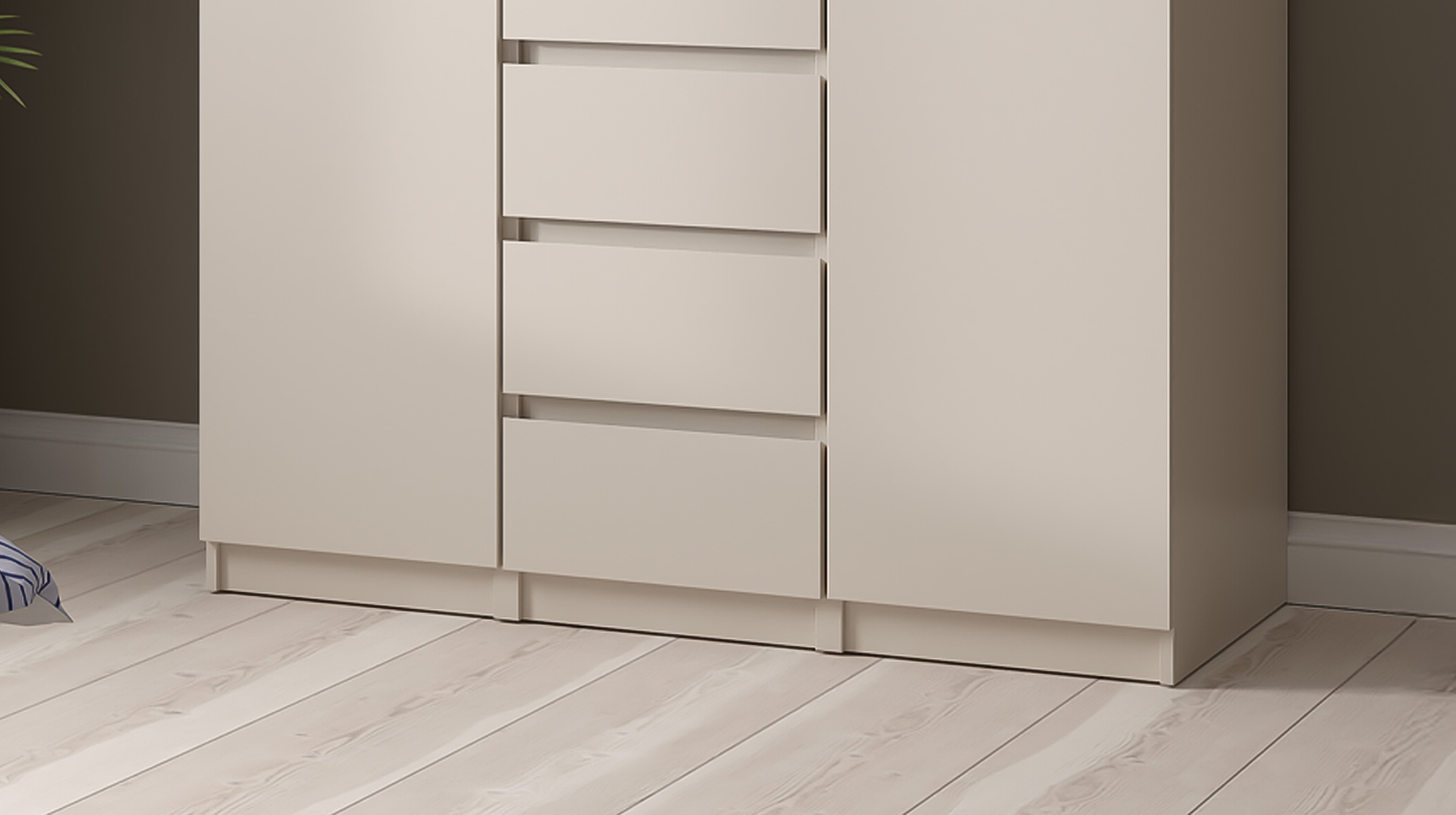 Sideboard mit 4 Schubladen beige - Jackson Hickory 121 cm - NAIA Sideboard mit 4 Schubladen beige - Jackson Hickory 121 cm - NAIA
