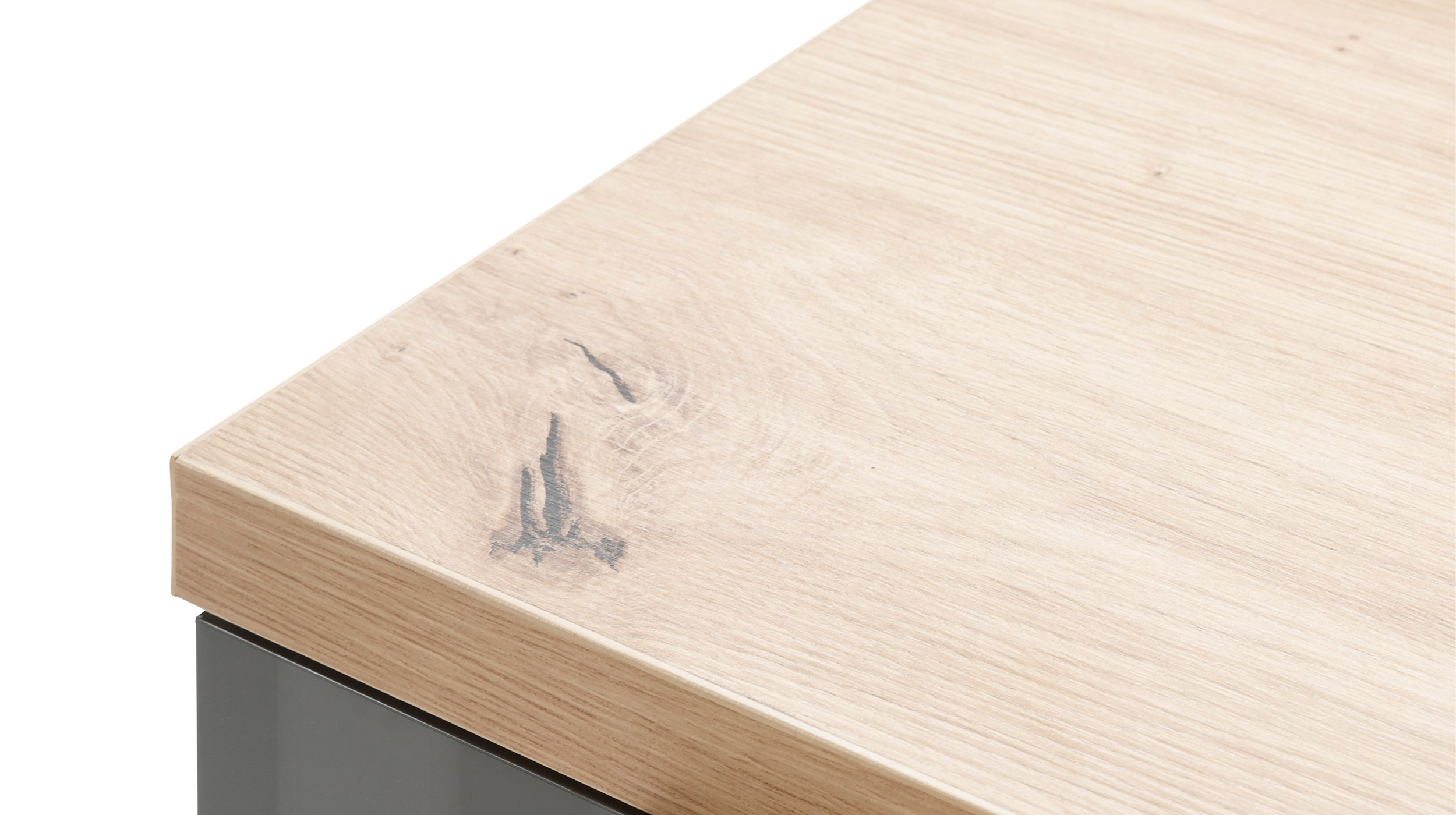 Bad Hängeschrank grau hochglanz - Eiche 40 cm - MUNDI