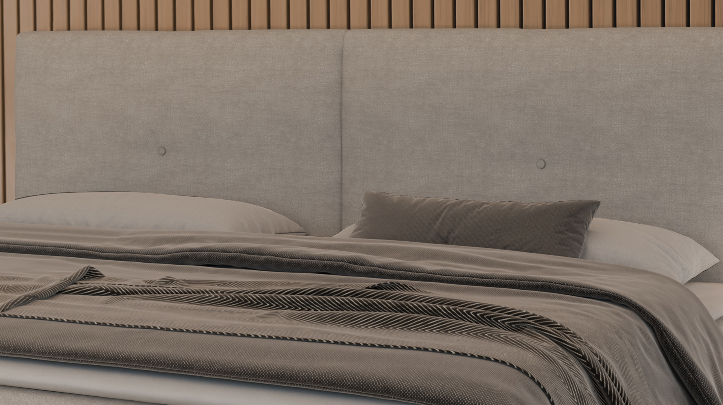 Boxspringbett 240 x 200 cm taupe Stoffbezug - STAR