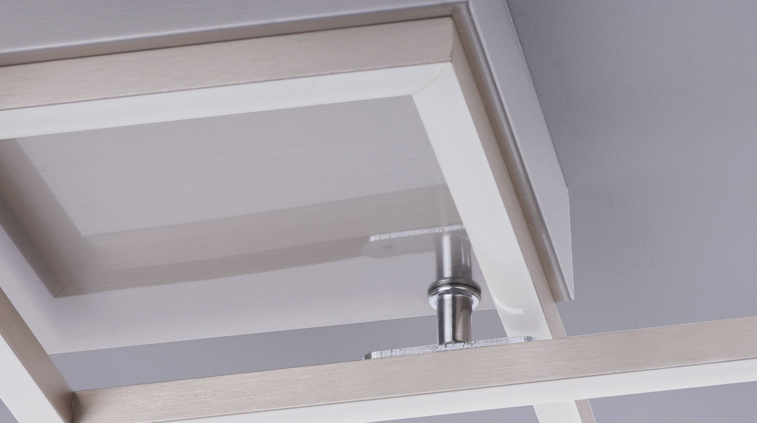 Deckenleuchte stahlfarben 36 x 7 cm 2 LED Paneele drehbar - IVEN